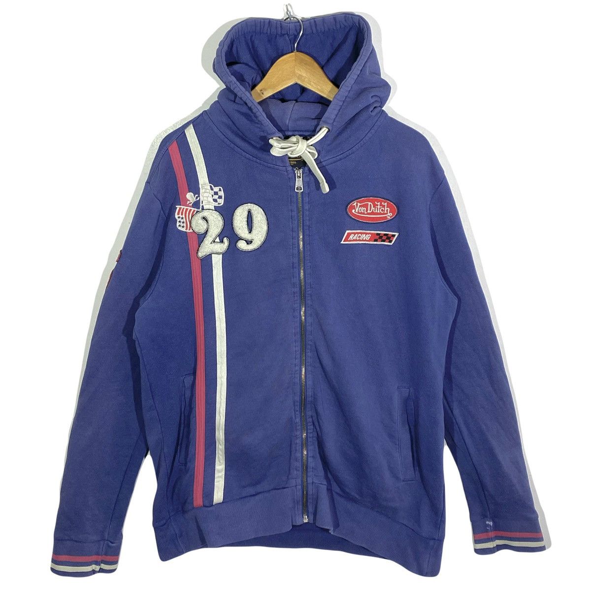 Sweat Hoodie Zippé Biker Cyber y2k Vintage 2000’s Von Dutch
