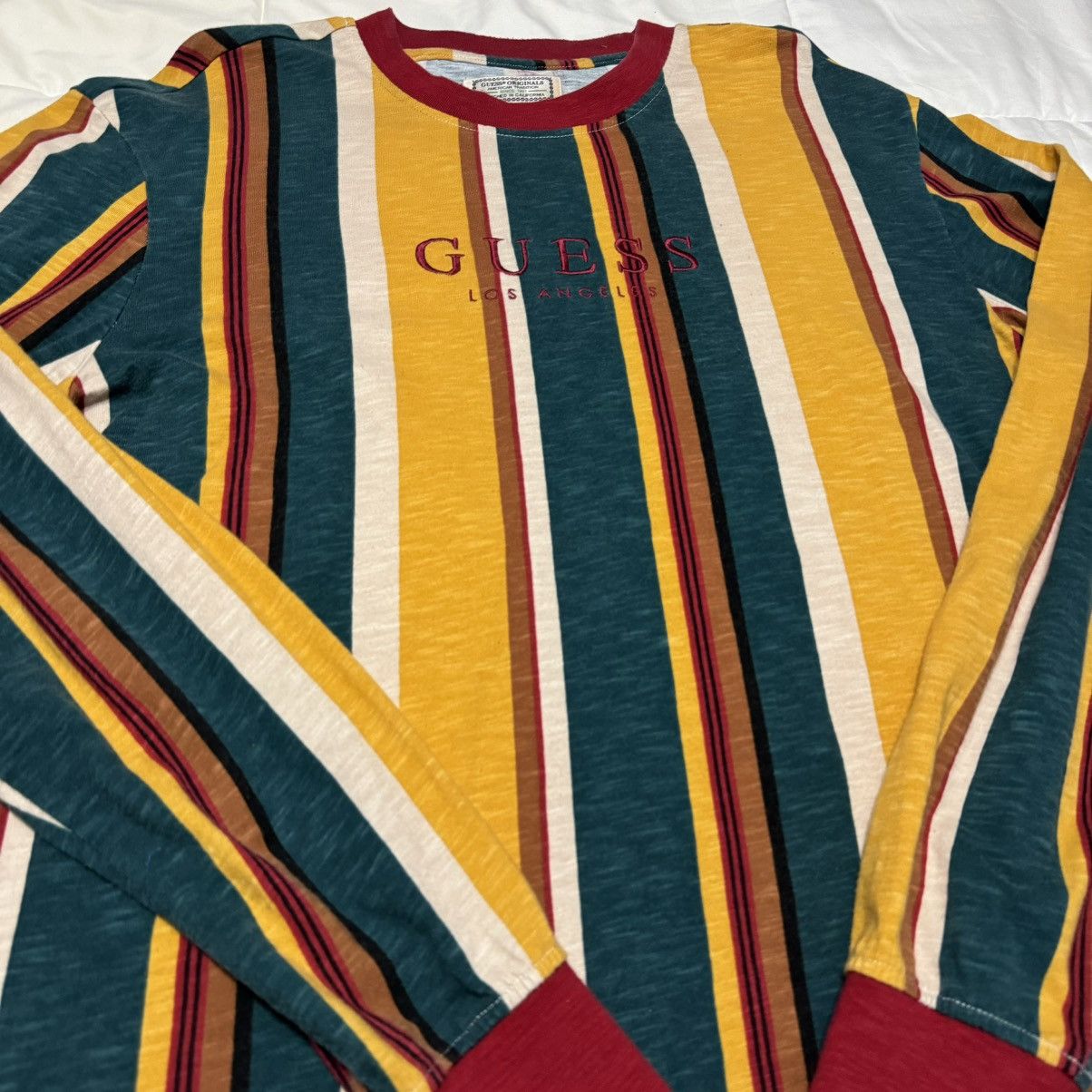 Guess × Urban Outfitters Guess Striped Long Sleeve Tee Shirt Size US M / EU 48-50 / 2 - 5 Thumbnail
