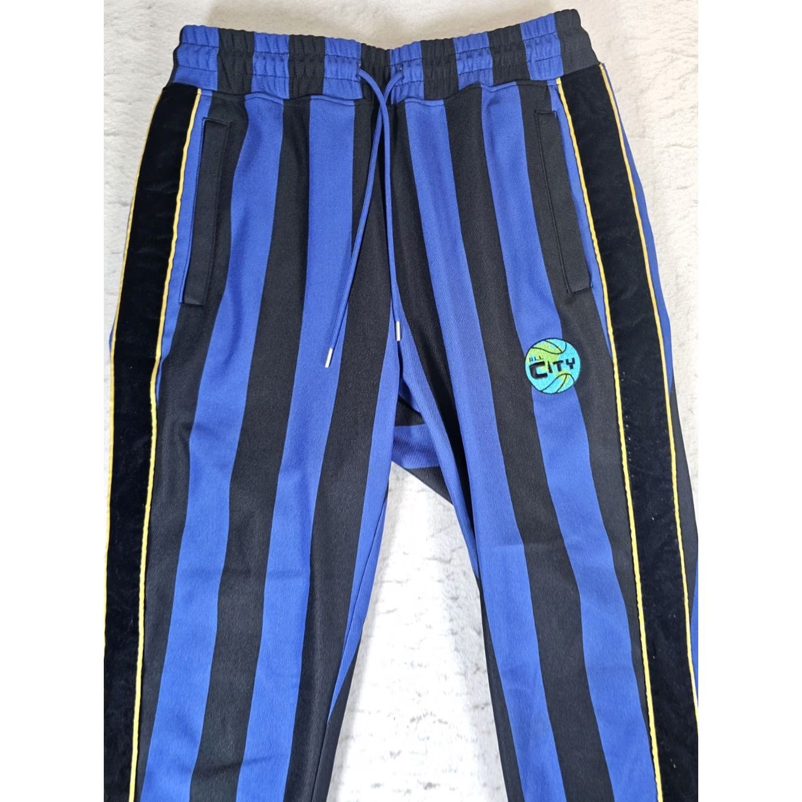 Vintage VINTAGE Just Don All City Sports Pants Blue Striped Sweatpants Tapered Men's Medium Size US 31 - 3 Thumbnail