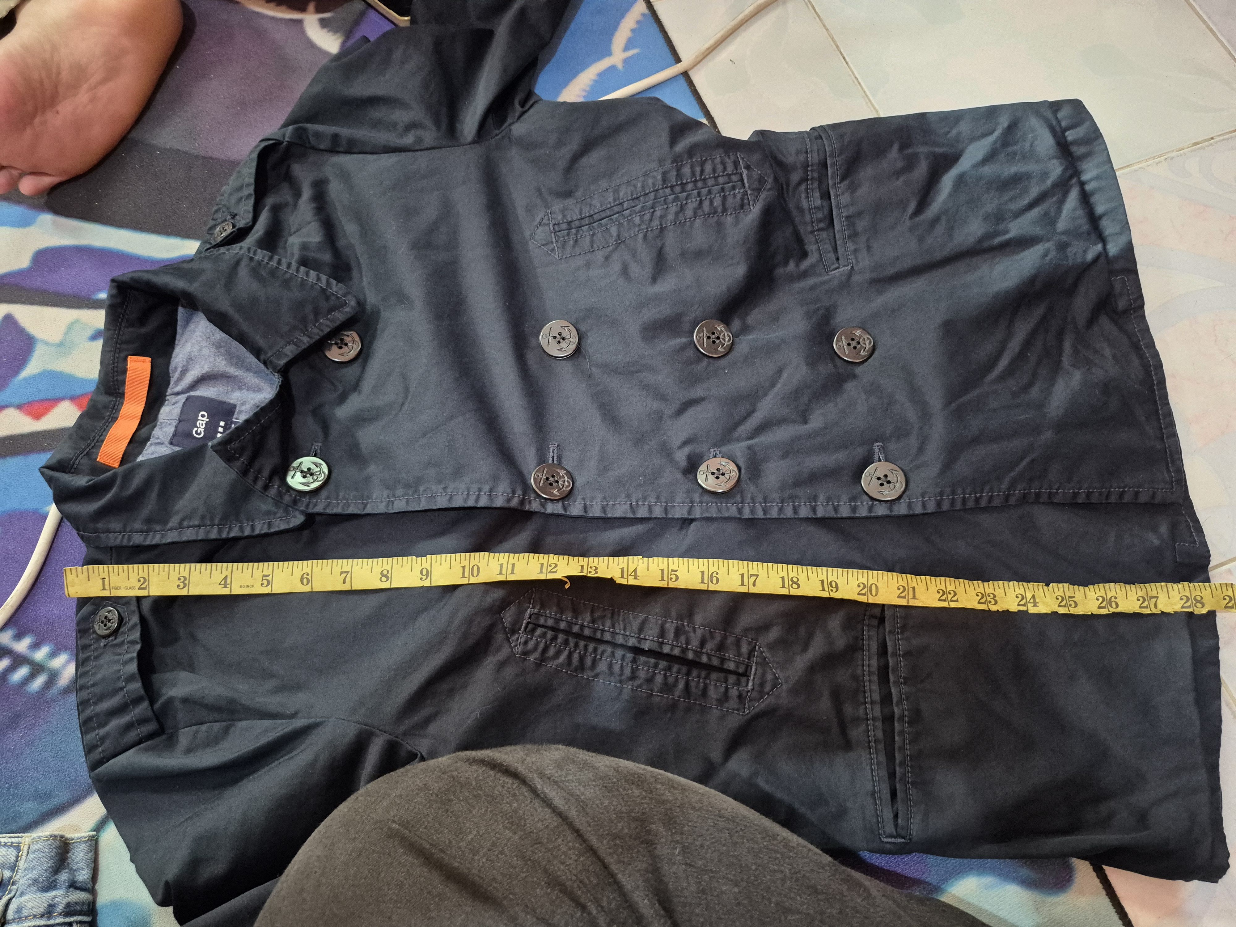 Gap 🔥 GAP True Navy Spring Waxed Parka Jacket Size US L / EU 52-54 / 3 - 13 Thumbnail