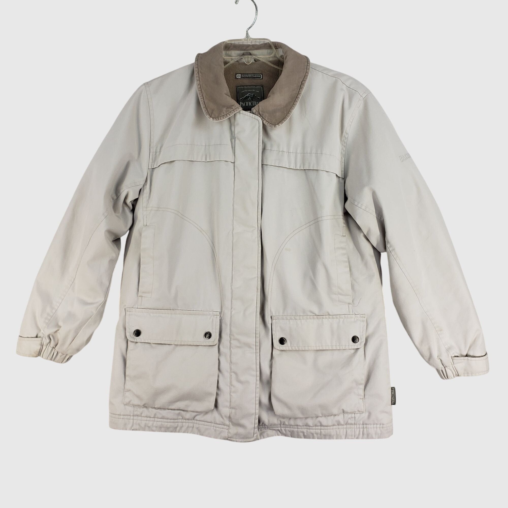 Pacific Trail Pacific Trail Beige/White Fleece Plaid Lined Jacket Womes M Size M / US 6-8 / IT 42-44 - 1 Thumbnail