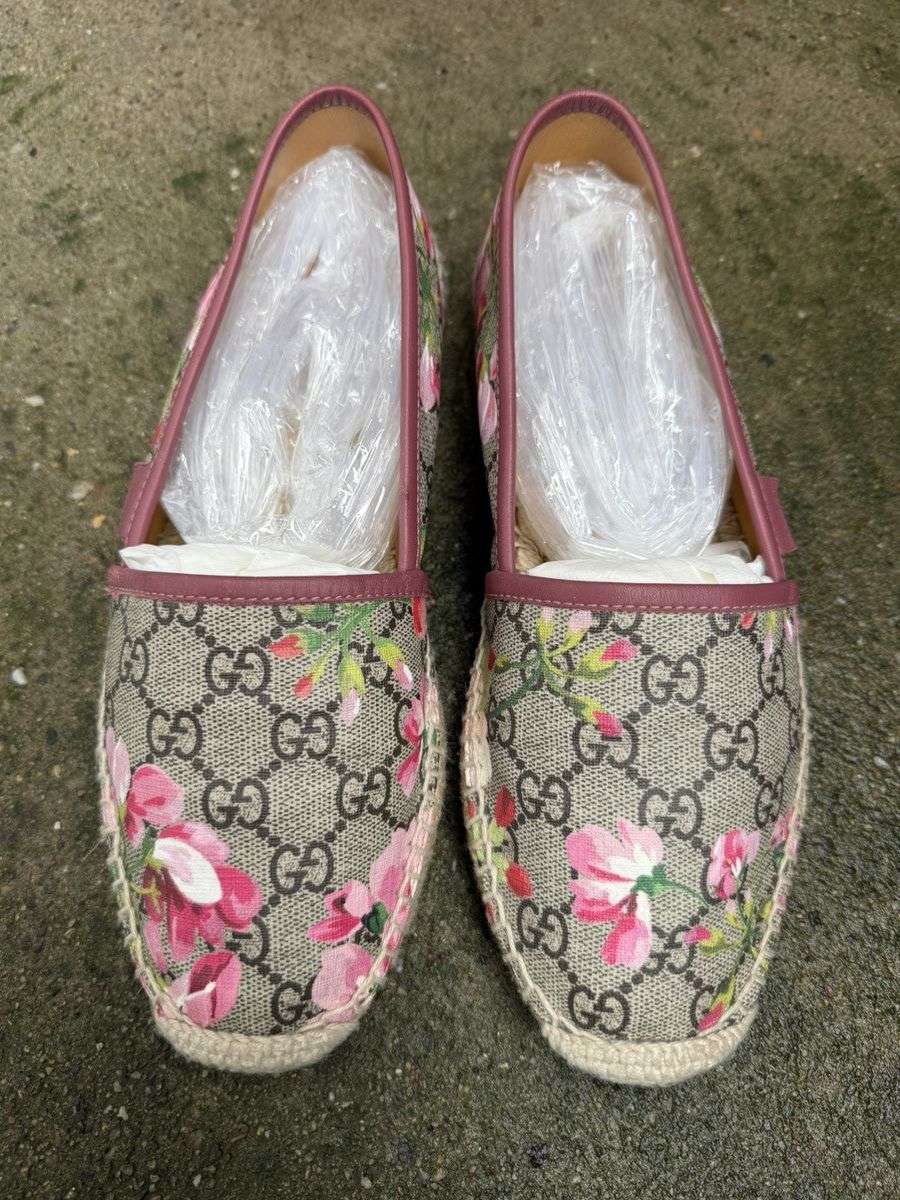 Gucci Authentic ✨Gucci✨GG Blooms Floral Print Supreme Espadrilles Size US 7 / IT 37 - 2 Thumbnail