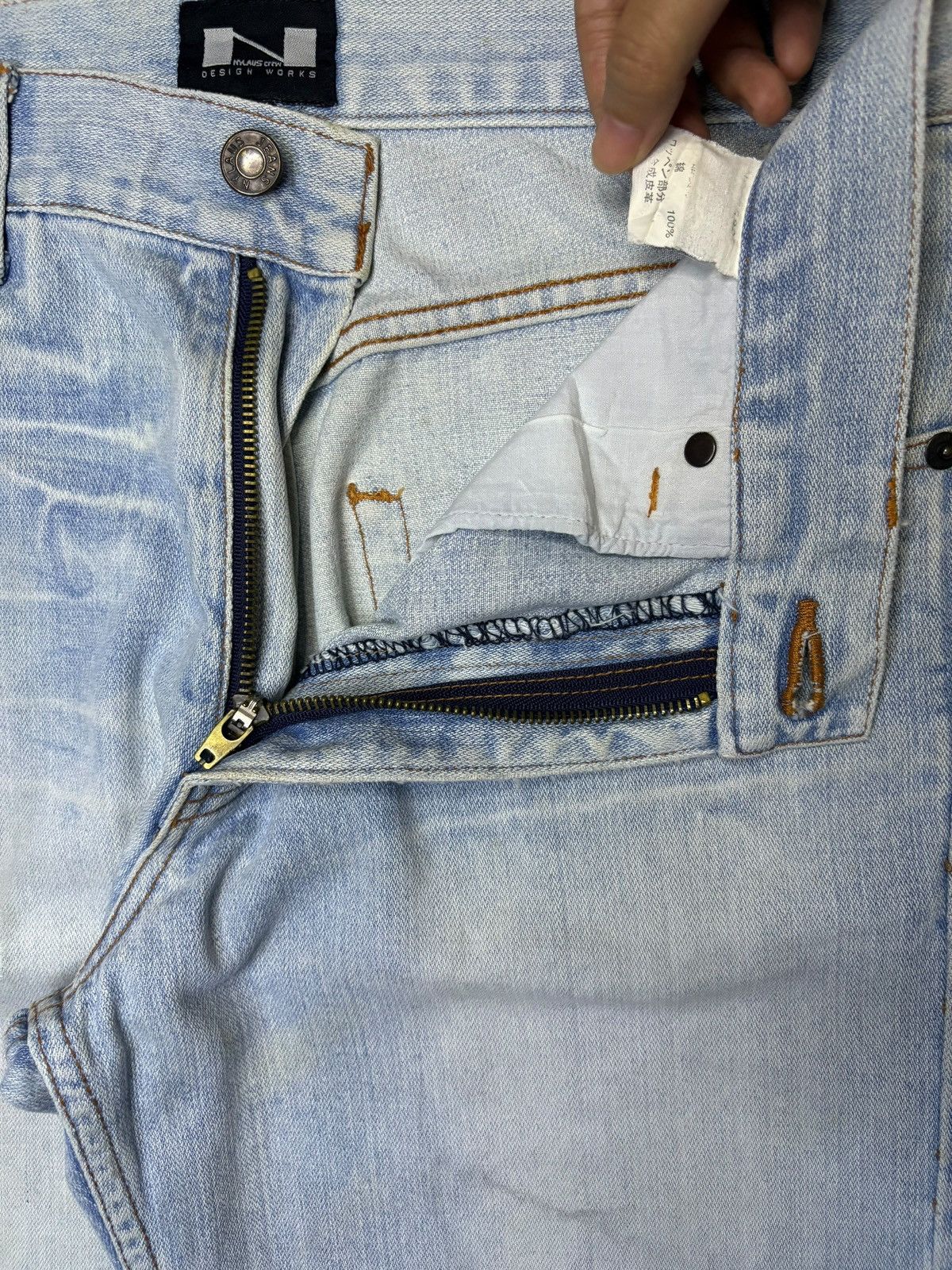 Japanese Brand SALES🔥Vintage Japanese Light Wash Distressed Loose Jeans Size US 31 - 9 Thumbnail