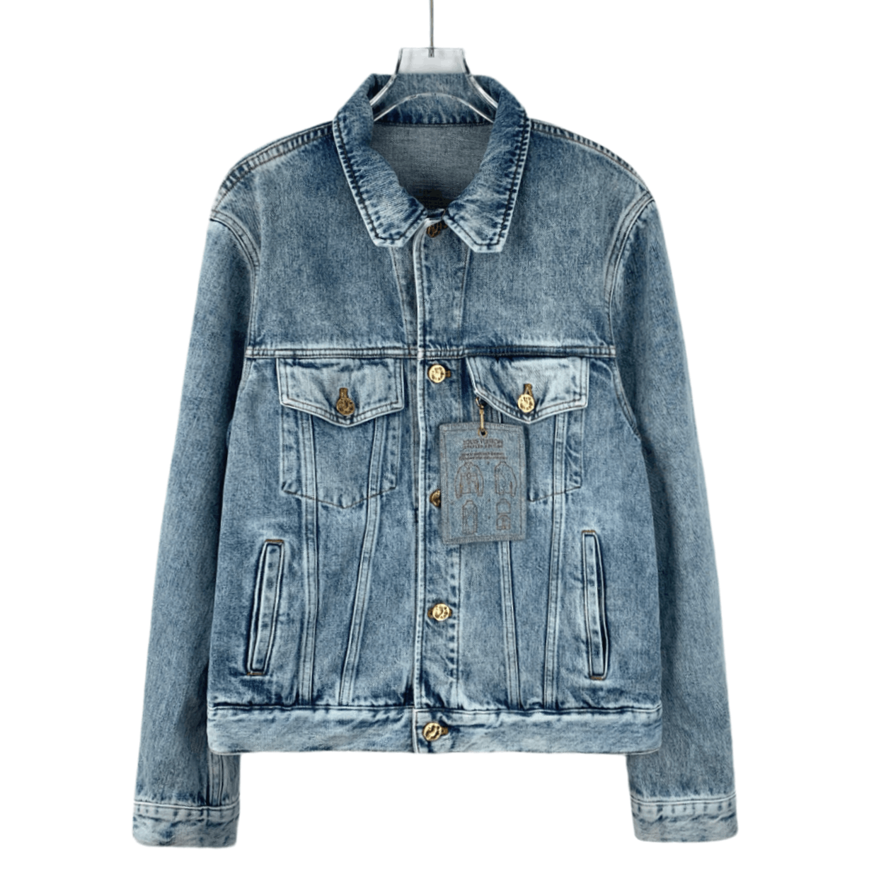 Louis Vuitton Louis Vuitton Washed Denim Jacket Blue 2024 (Size L) Size L / US 10 / IT 46 - 1 Thumbnail