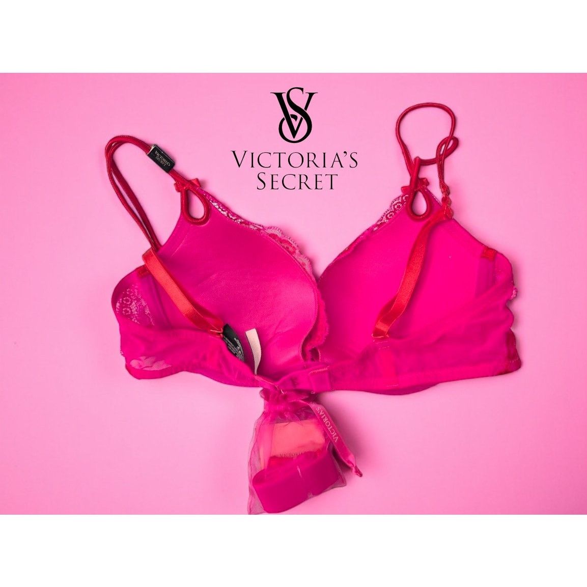 Victoria's Secret NWT Victoria’s Secret Gorgeous Bra 34C Push-Up Lace Vintage Size XXS / US 00 / IT 34 - 2 Thumbnail