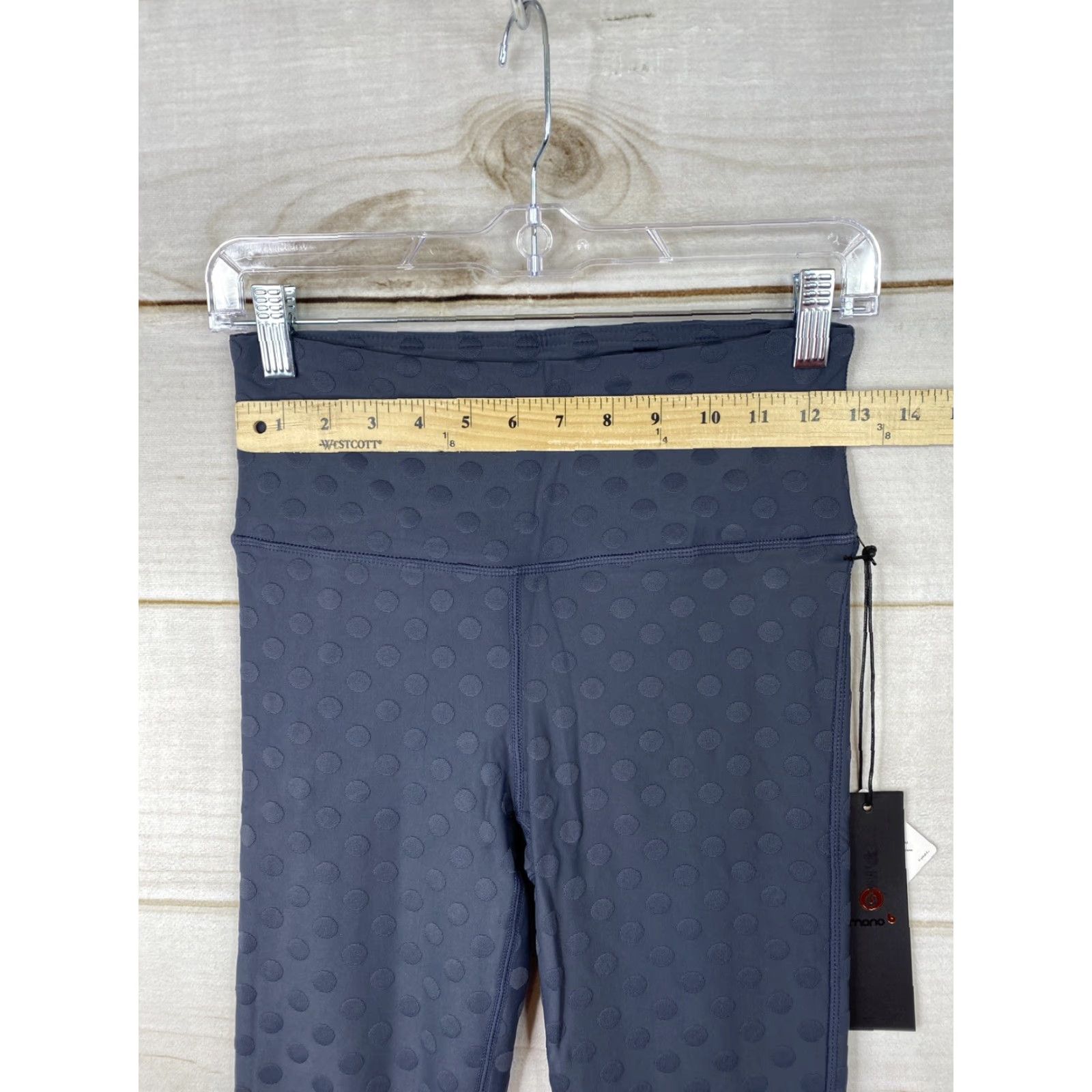 Vintage VINTAGE Mono B Leggings None Women S Gray Polka Dots High Waisted Yoga Running Stretch NWT Size 28" / US 6 / IT 42 - 3 Thumbnail