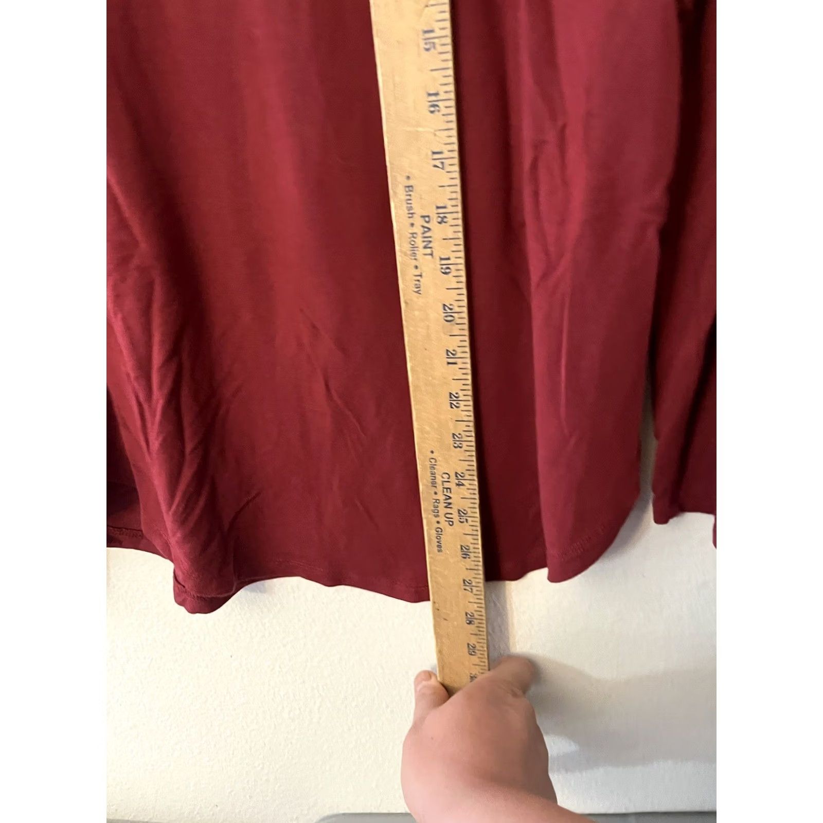 Vintage Tahari Crew Neck T-Shirt Women Maroon Medium Short Sleeve Cotton Modal SpandexBasic Vintage? No - Regular Size M Adult Womens Shirt Size M / US 6-8 / IT 42-44 - 5 Thumbnail