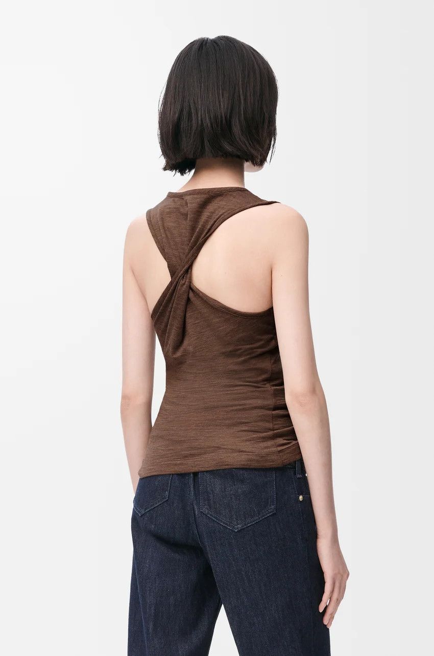 Loewe o1loc1c0525 Tank Tops in Chocolate Brown Size XS / US 0-2 / IT 36-38 - 3 Thumbnail