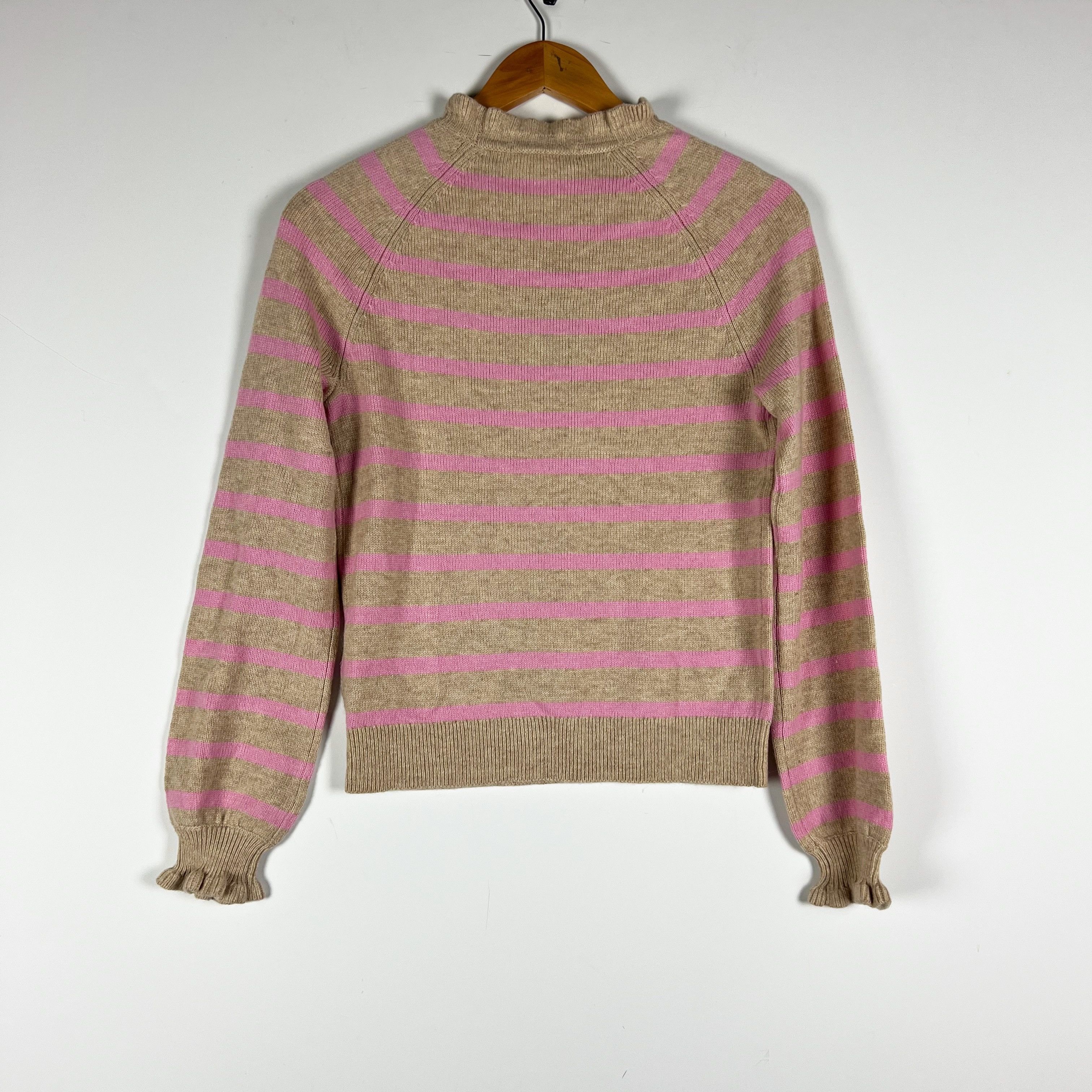 Boden NEW Boden Fae Fair Isle Frilled Wool Blend Size XS / US 0-2 / IT 36-38 - 4 Thumbnail