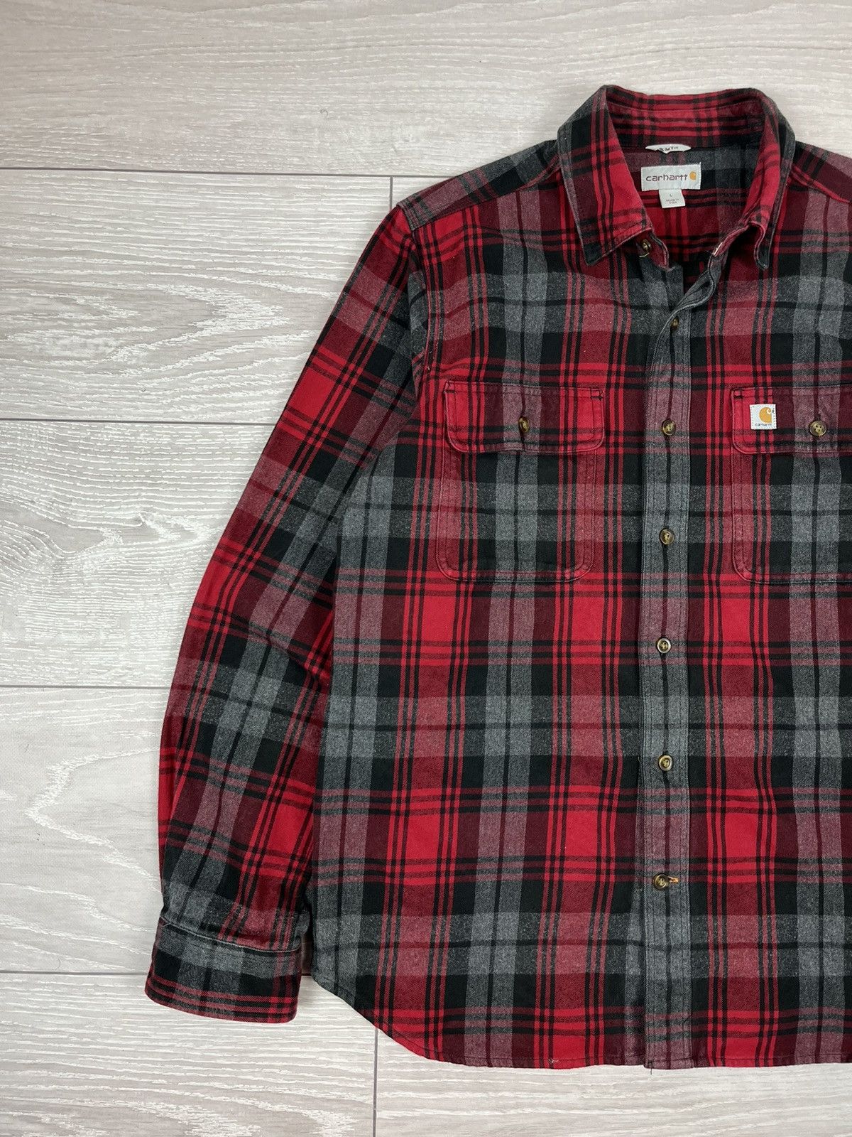 Carhartt Carhartt Heavy Flannel Work Cotton Button Shirt Size US L / EU 52-54 / 3 - 3 Thumbnail