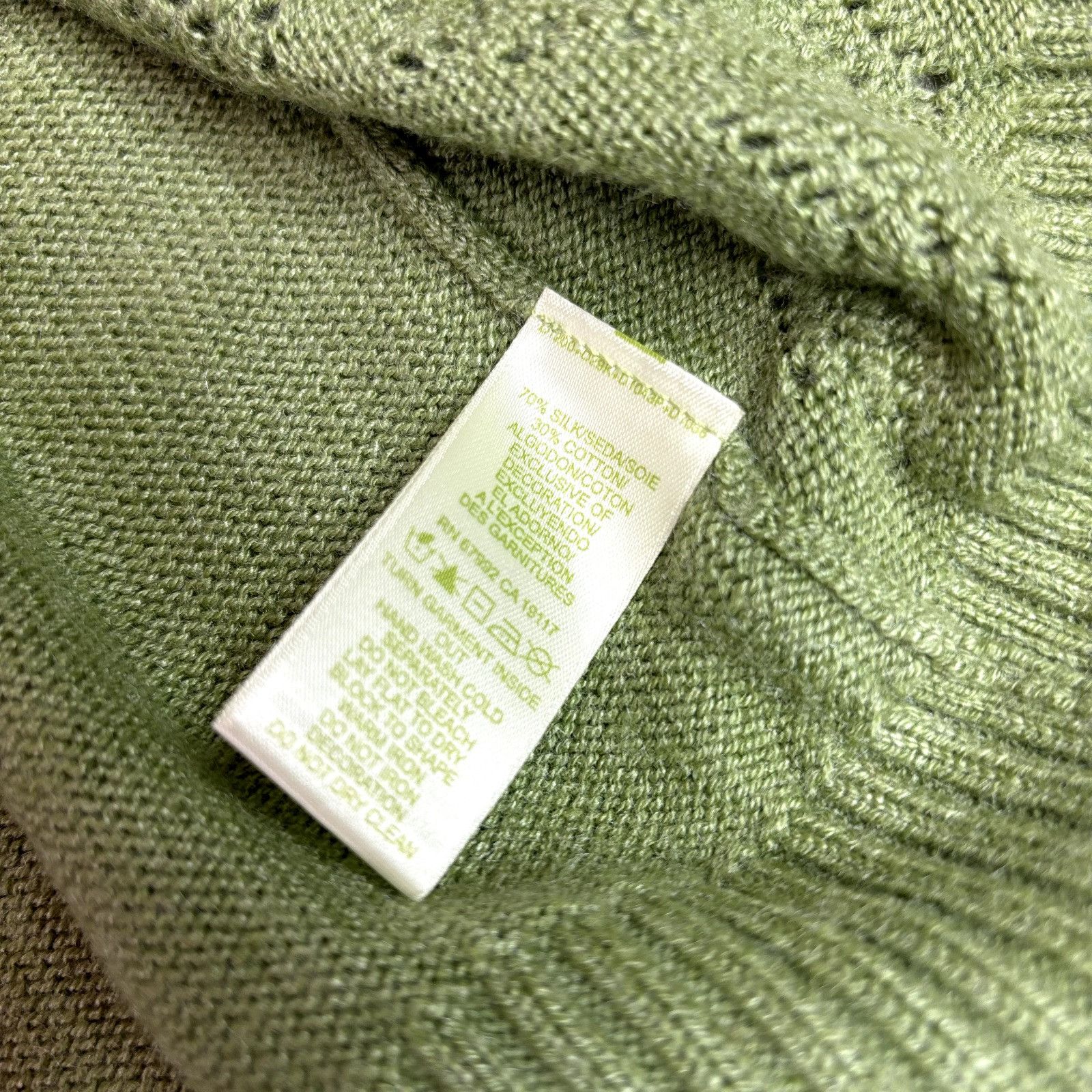 Other Sigrid Olsen Women's Green Open Front Knit Cardigan Sweater, Size M / US 6-8 / IT 42-44 - 5 Thumbnail