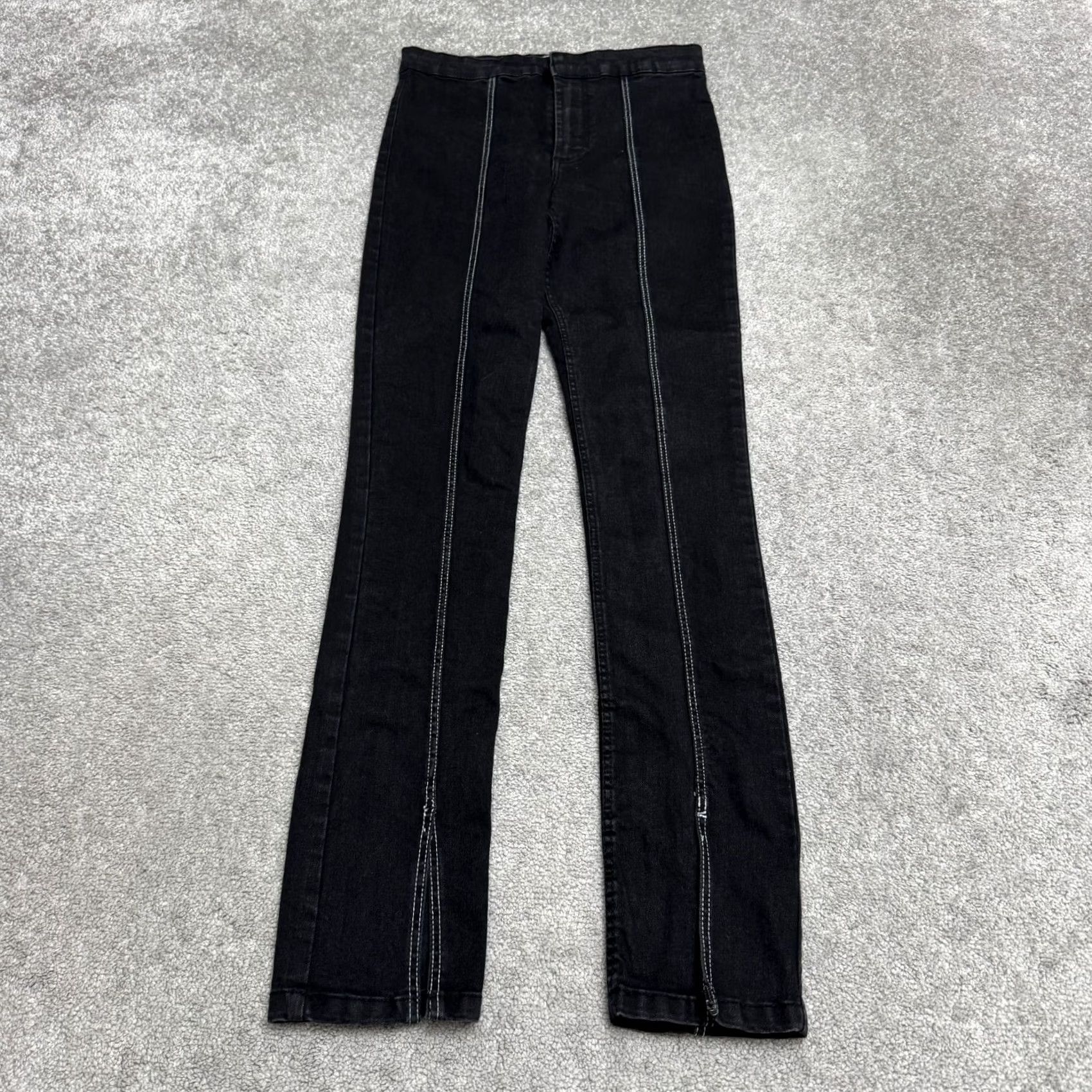 Zara Zara Jeans Womens 8 High Rise Seamed Skinny Denim Black Size 30" / US 8 / IT 44 - 2 Thumbnail