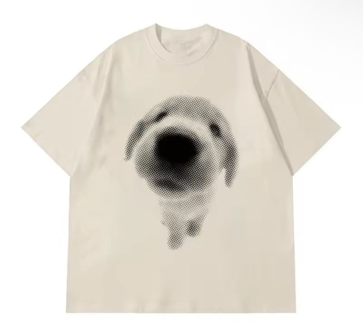 Japanese Brand Korean Harajuku Vintage Adorable Dog Graphic Beige T-Shirt Size US XXL / EU 58 / 5 - 1 Thumbnail