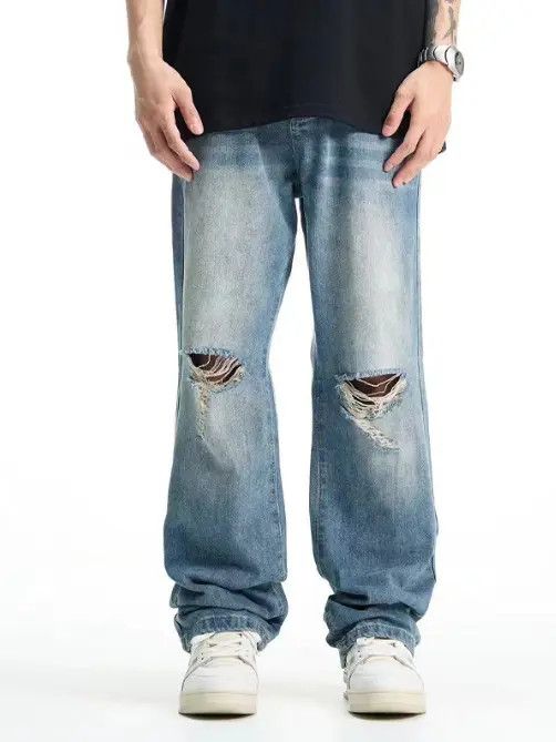 VIBE High street handsome men's ripped jeans Size US 34 / EU 50 - 5 Thumbnail