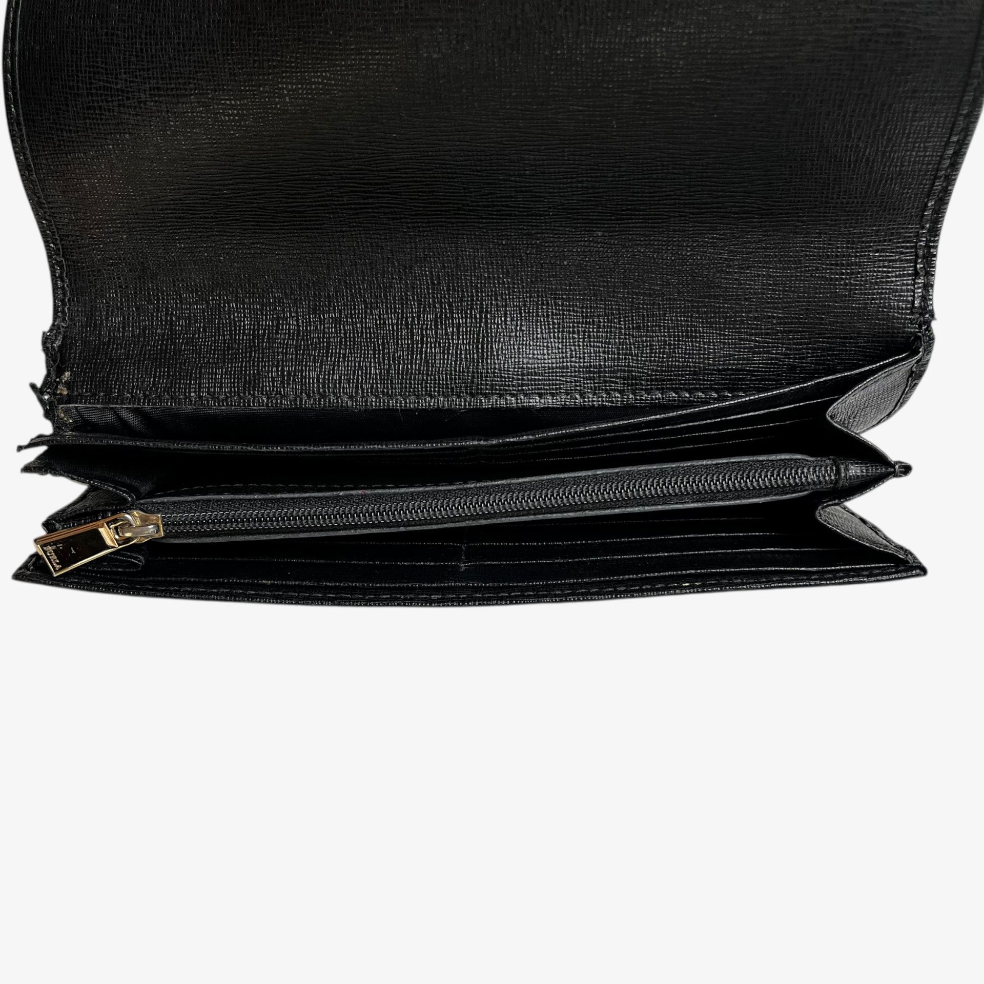 Furla Vintage Y2K Furla Black Leather Continental Flap Wallet Size ONE SIZE - 6 Thumbnail