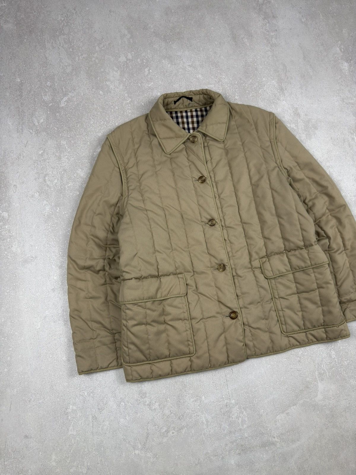 Aquascutum Vintage Aquascutum Quilted 2 in 1 Beige Jacket Gilet Nova Size M / US 6-8 / IT 42-44 - 5 Thumbnail