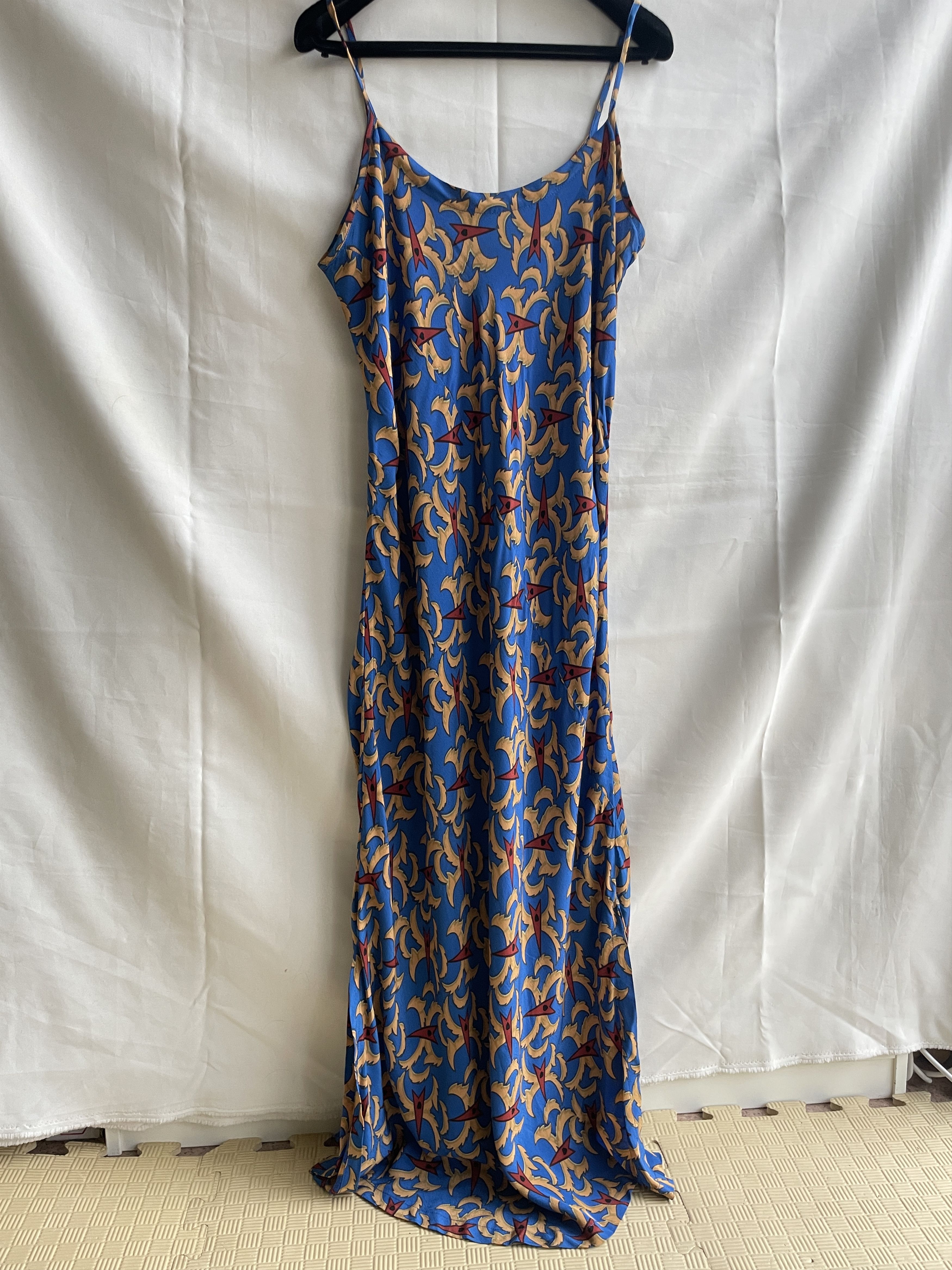 Vintage Paula & Mopitz Ibiza Loewe VTG 70s Silk Maxi Slip Dress Size M / US 6-8 / IT 42-44 - 2 Thumbnail