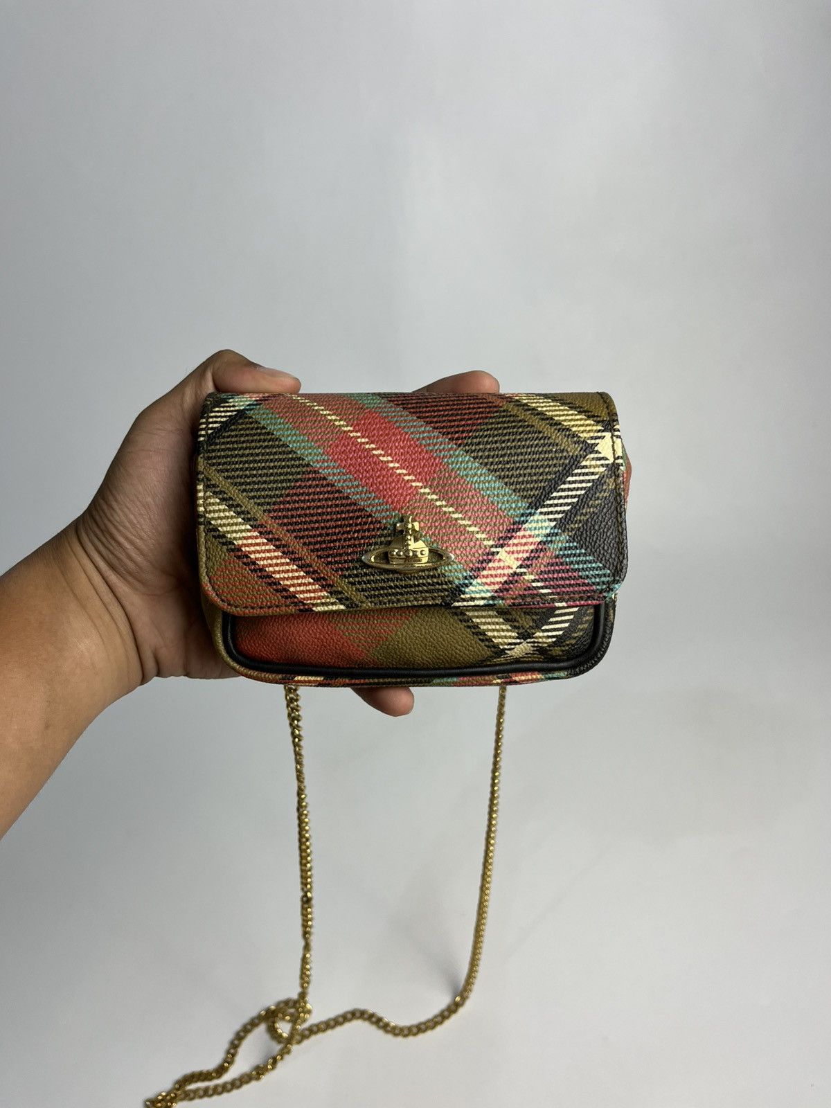 Vivienne Westwood Vivienne Westwood Tartan Mini Chain Bag Size ONE SIZE - 8 Thumbnail
