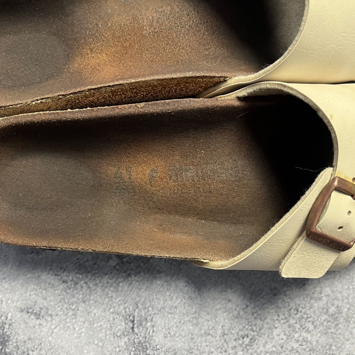 Birkenstock Birkenstock Madrid Birko-Flor Graceful Pearl White Sandals Size US 11 / IT 41 - 4 Thumbnail