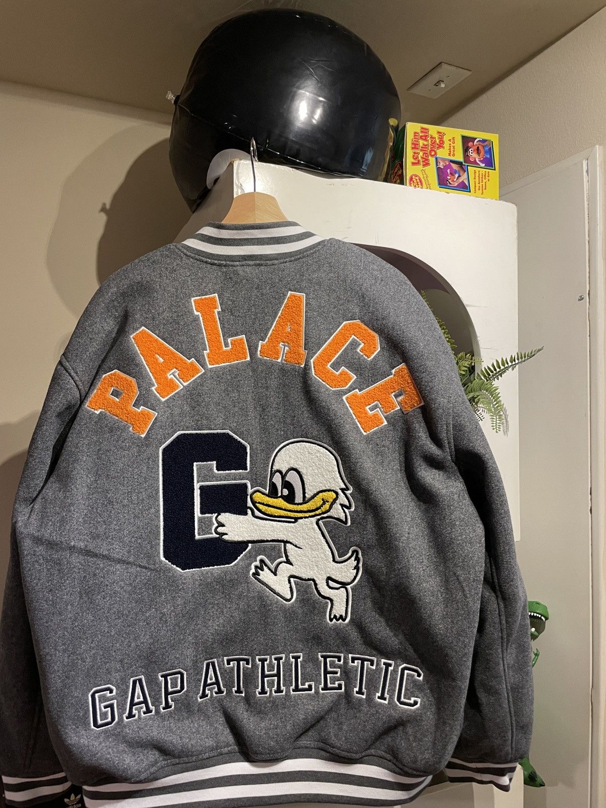 Gap × Palace Palace x Gap Varsity Jacket Grey Size XL Size US XL / EU 56 / 4 - 1 Thumbnail