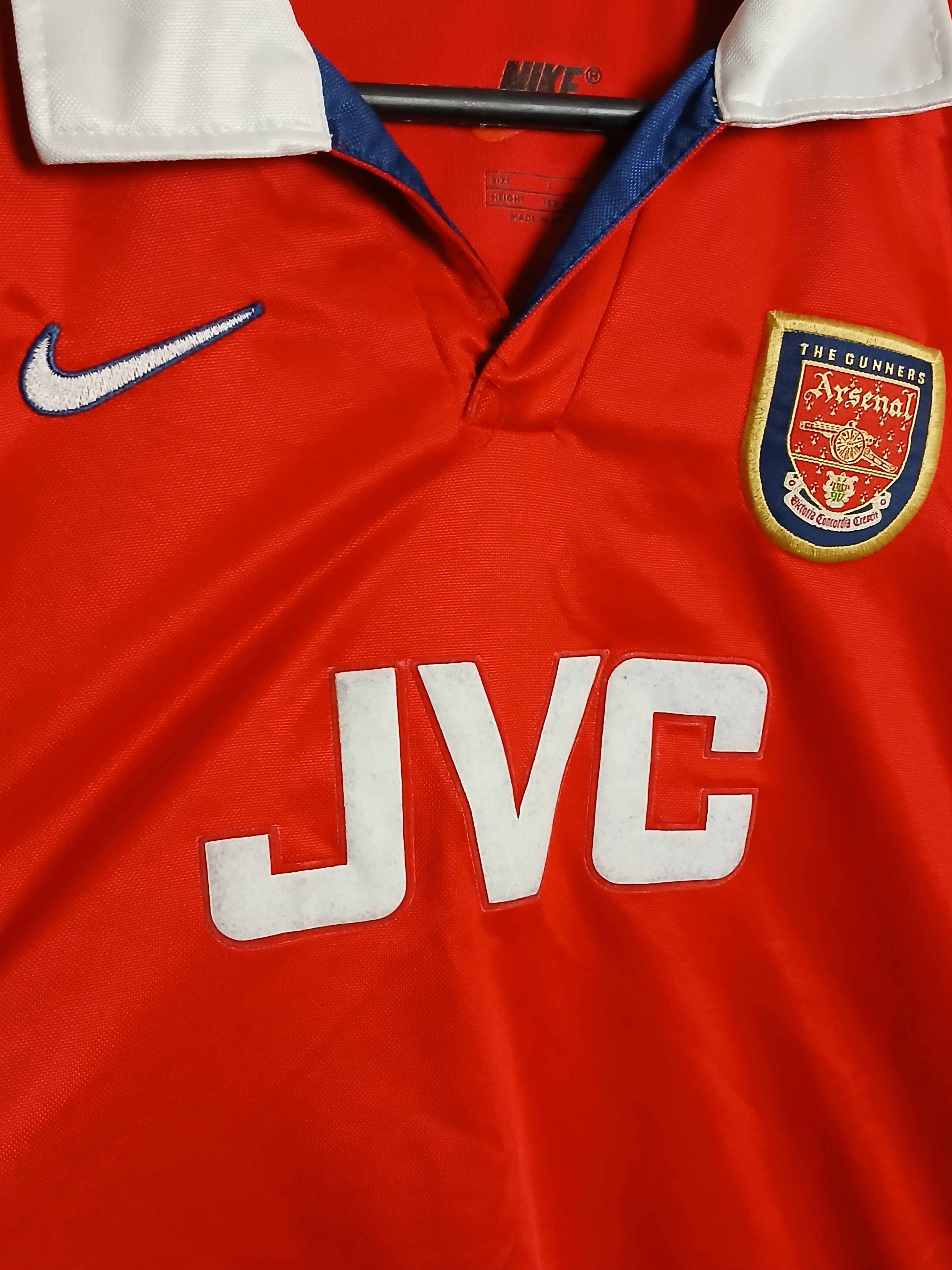 Nike KIDS Vintage Arsenal 1998/1999 Home Football Jersey T-Shirt Size US L / EU 52-54 / 3 - 3 Thumbnail