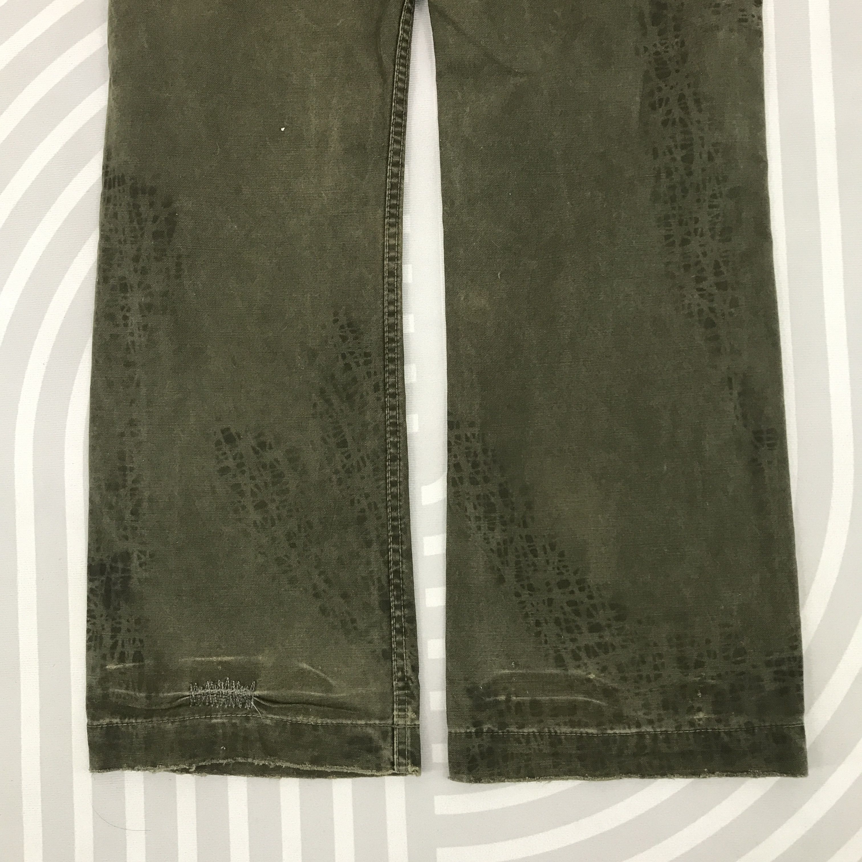 Edwin × Vintage Vintage Edwin 505 Khaki Drak Green Distressed jeans Size US 30 / EU 46 - 7 Thumbnail