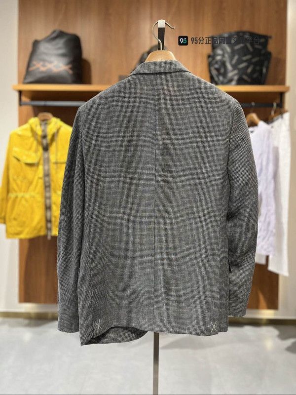 Other Zegna Men's Houndstooth Linen Wool Silk Suit. Size US M / EU 48-50 / 2 - 5 Thumbnail