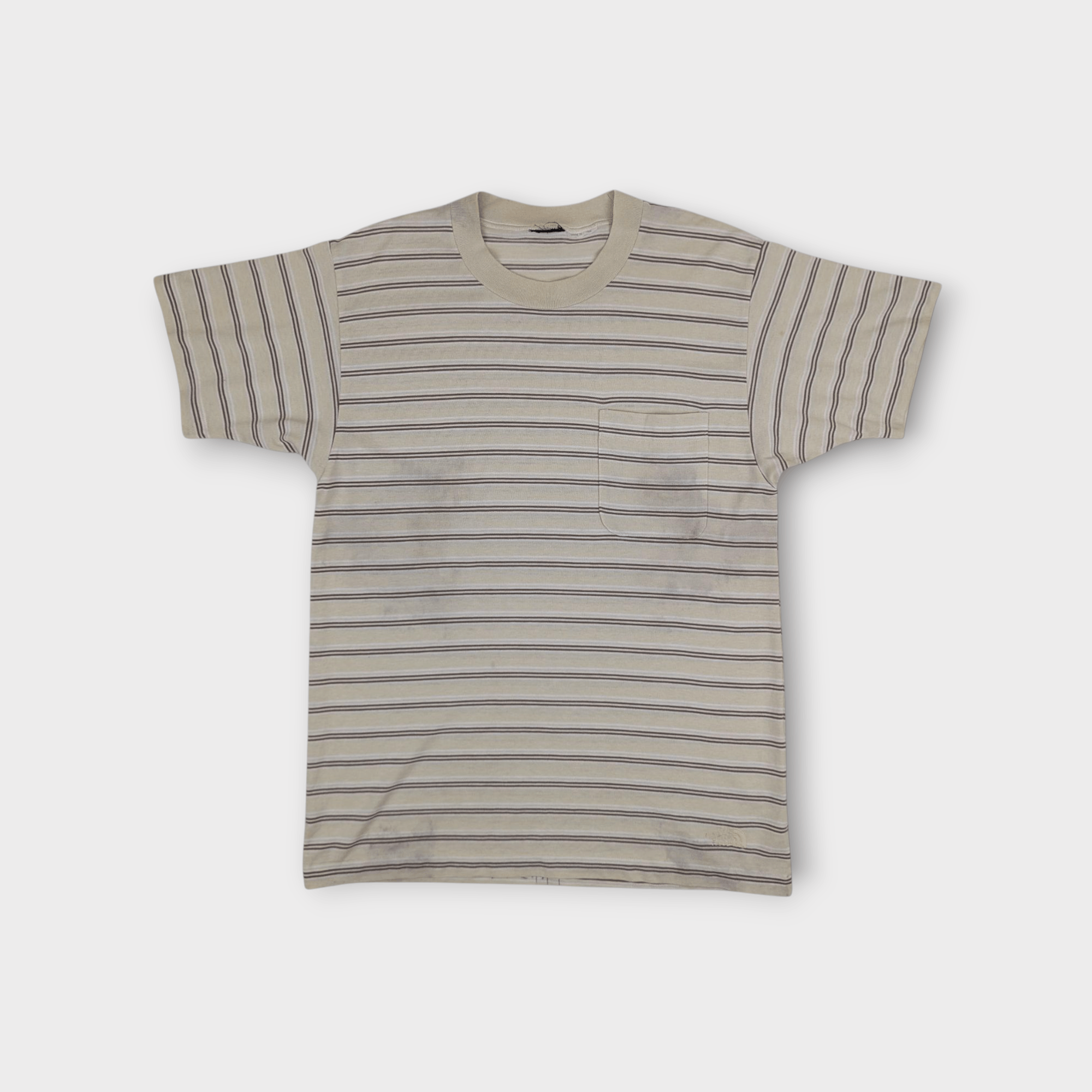 The North Face Vintage 90's THE NORTH FACE Striped T-Shirt Single Stitches Size US S / EU 44-46 / 1 - 1 Thumbnail