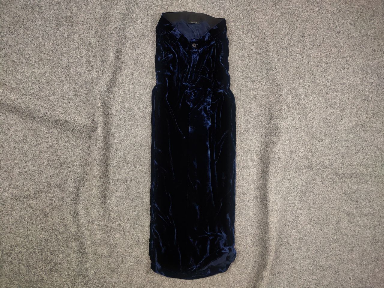 Roberto Collina Roberto Collina Italy Design Velour Wide Leg Dark Blue Pants Size 27" / US 4 / IT 40 - 1 Thumbnail