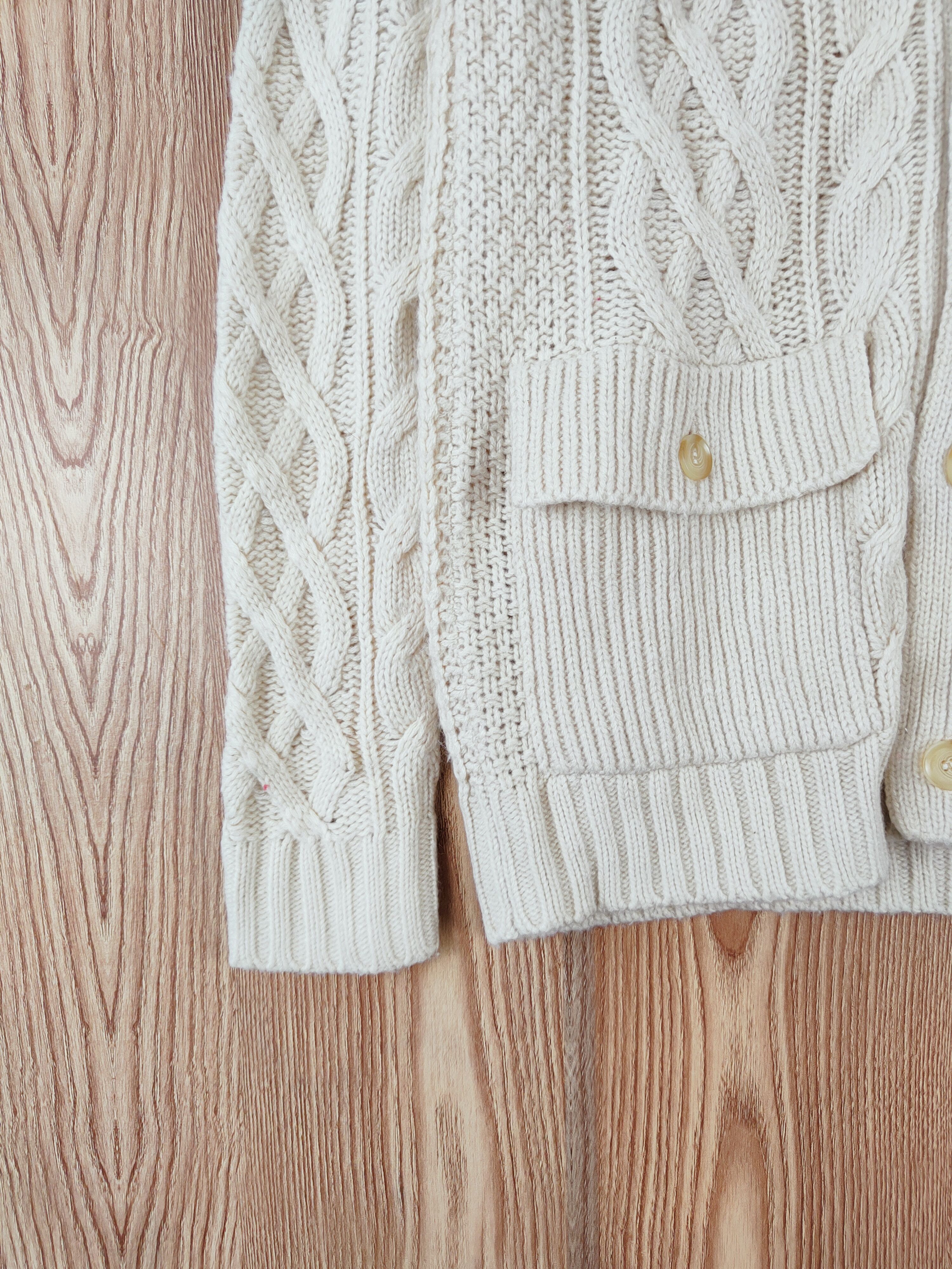 Aran Isles Knitwear × GU × Japanese Brand GU japan Beige cable Knitwear Cardigan #W483 Size US M / EU 48-50 / 2 - 4 Thumbnail