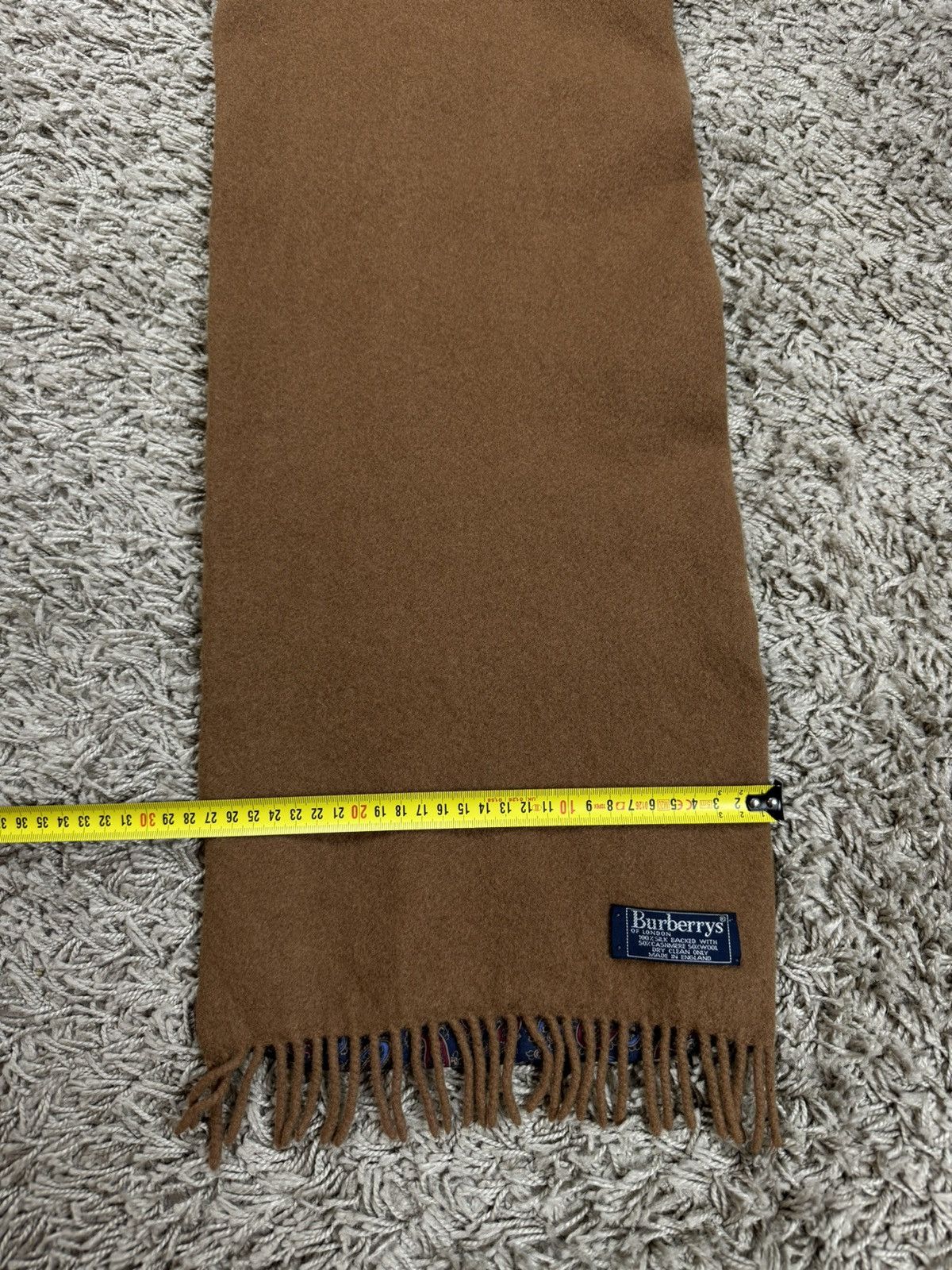 Burberry × Vintage Vintage woo /silk scarf Burberry’s 90s original luxury item Size ONE SIZE - 5 Thumbnail
