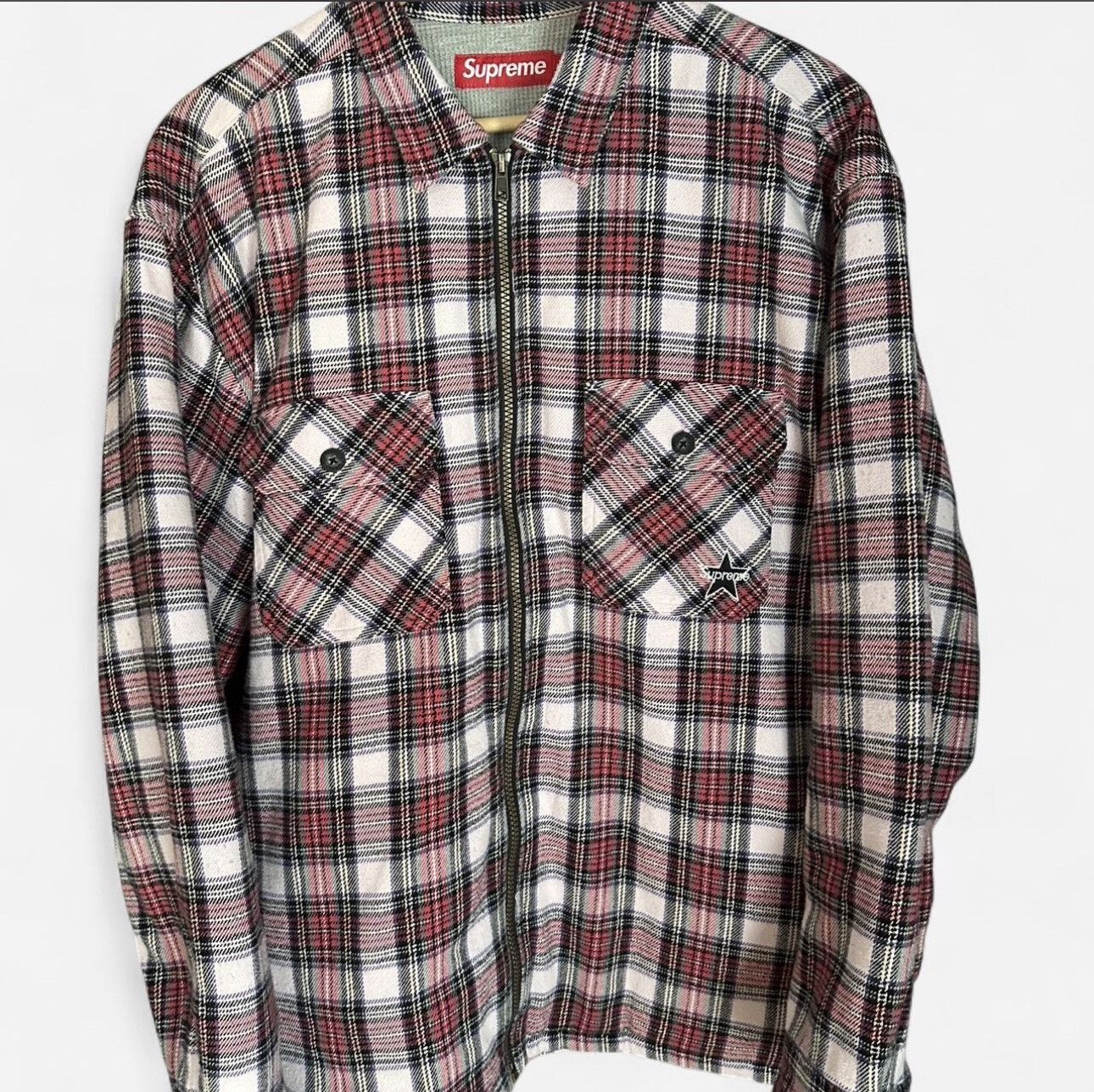 Supreme Supreme Zip Up Thermal Lined Flannel Jacket Size US L / EU 52-54 / 3 - 2 Thumbnail