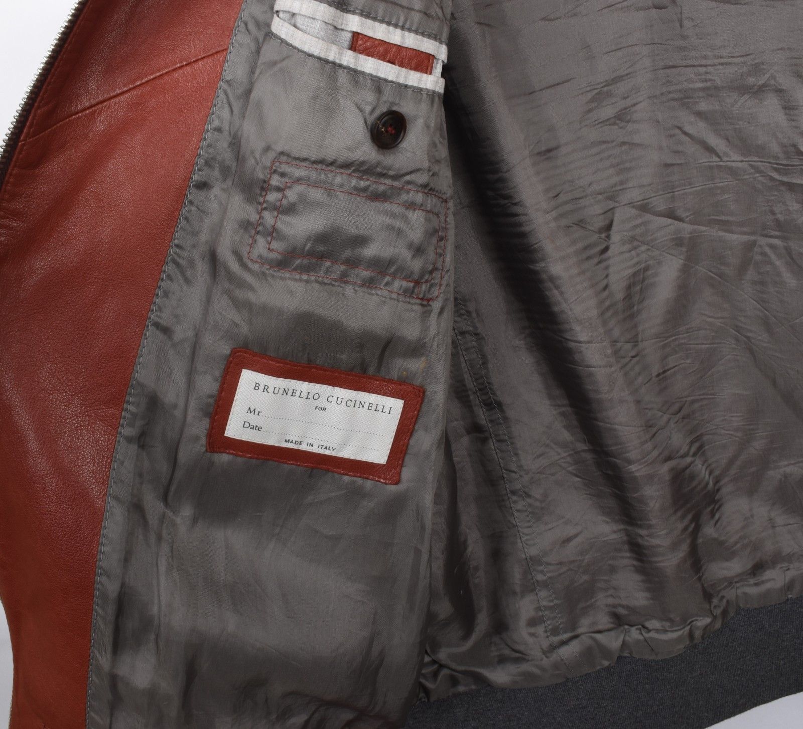 Brunello Cucinelli Brunello Cucinelli Men Jacket Leather Bomber Size L, S1891 Size US L / EU 52-54 / 3 - 16 Thumbnail