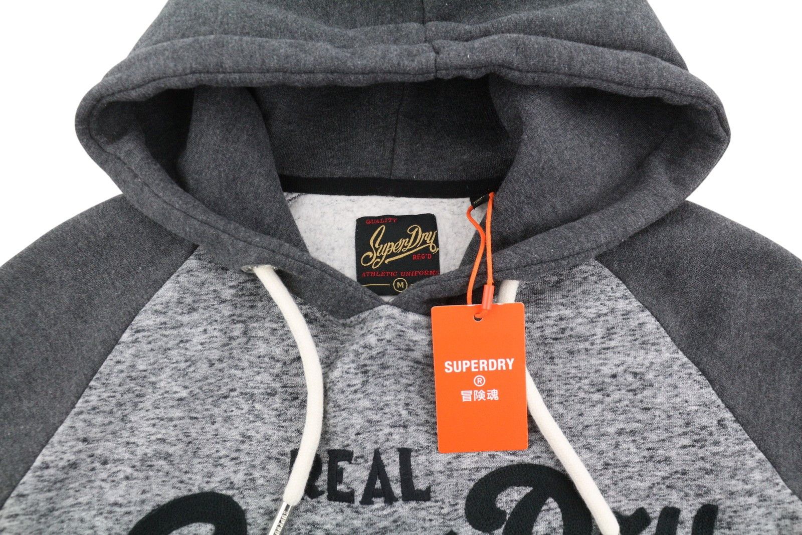 Superdry ATHLETIC VL M Grey Melange Logo Kangaroo Hoodie 87135 Size US M / EU 48-50 / 2 - 4 Thumbnail