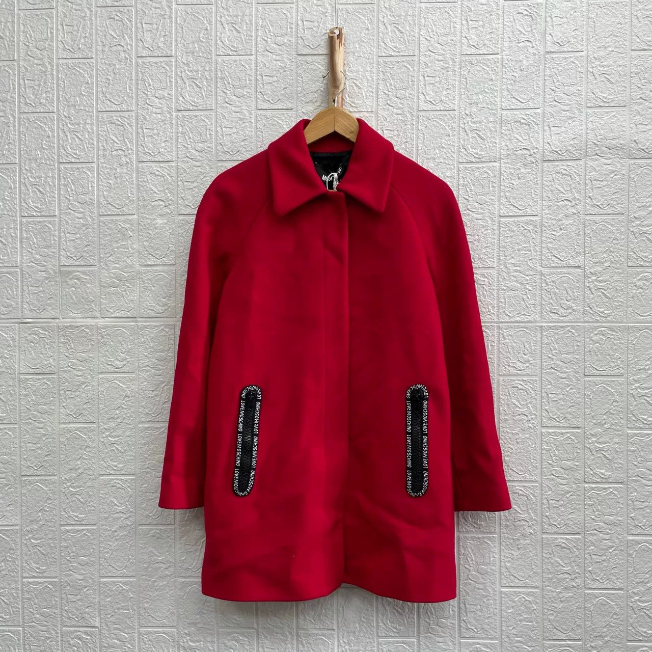 Moschino MOSCHINO Red Coat Size 40 Size S / US 4 / IT 40 - 1 Thumbnail