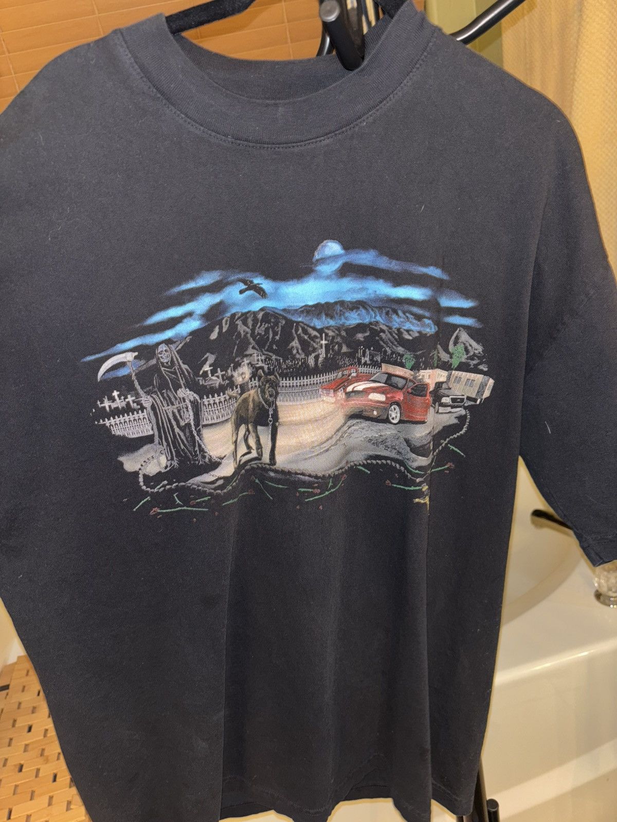 Half Evil Half Evil Graveyard Tee Shirt Size US L / EU 52-54 / 3 - 3 Thumbnail