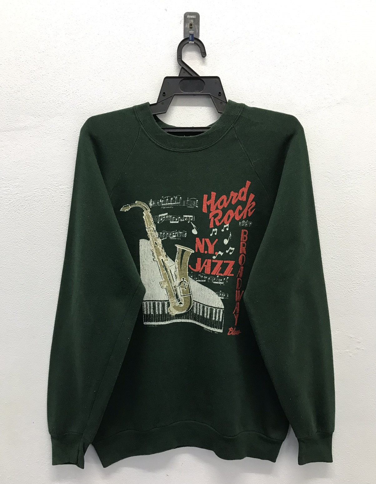 Fruit Of The Loom × Vintage Vintage Fruit Of The Loom Hard Rock Broadway Blues Sweatshir Size US L / EU 52-54 / 3 - 1 Thumbnail