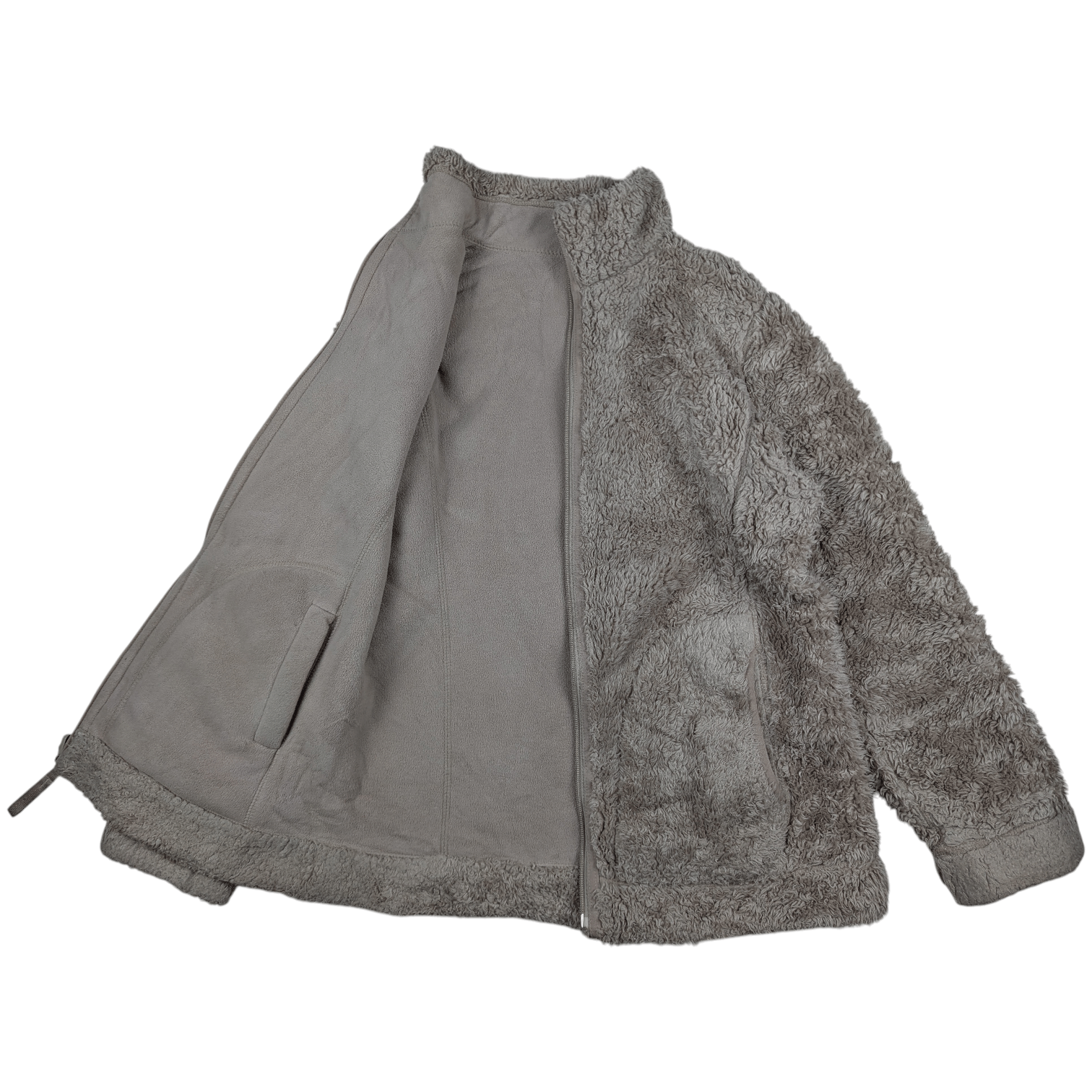 Uniqlo 2000's UNIQLO Reversible Grey Faux Fur Winter Fleece Jacket Size S / US 4 / IT 40 - 11 Thumbnail