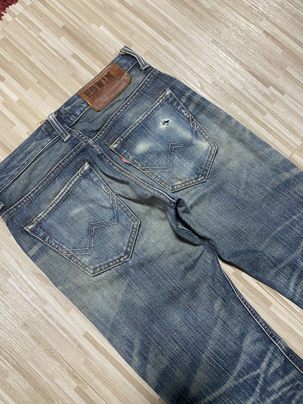 Edwin 🔥Thrash Exclusive Vintage Edwin Rusty Distress Denim Jean Size US 28 / EU 44 - 14 Thumbnail