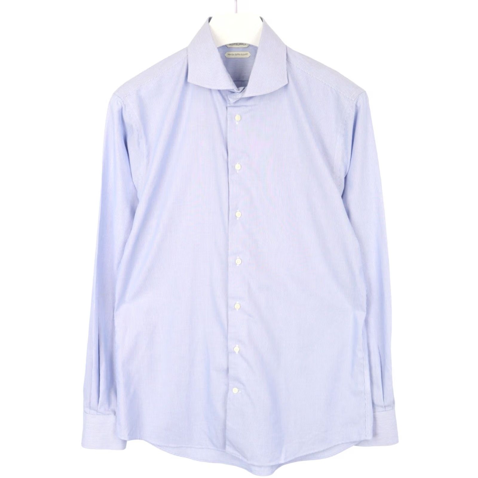 Suitsupply Suitsupply Try On Extra Slim Fit Formal Shirt Men's 41 / 16 Cutaway Pinstripe Shirt Adults Blue Pinstripe Formal Button-Up Size 42R - 2 Thumbnail