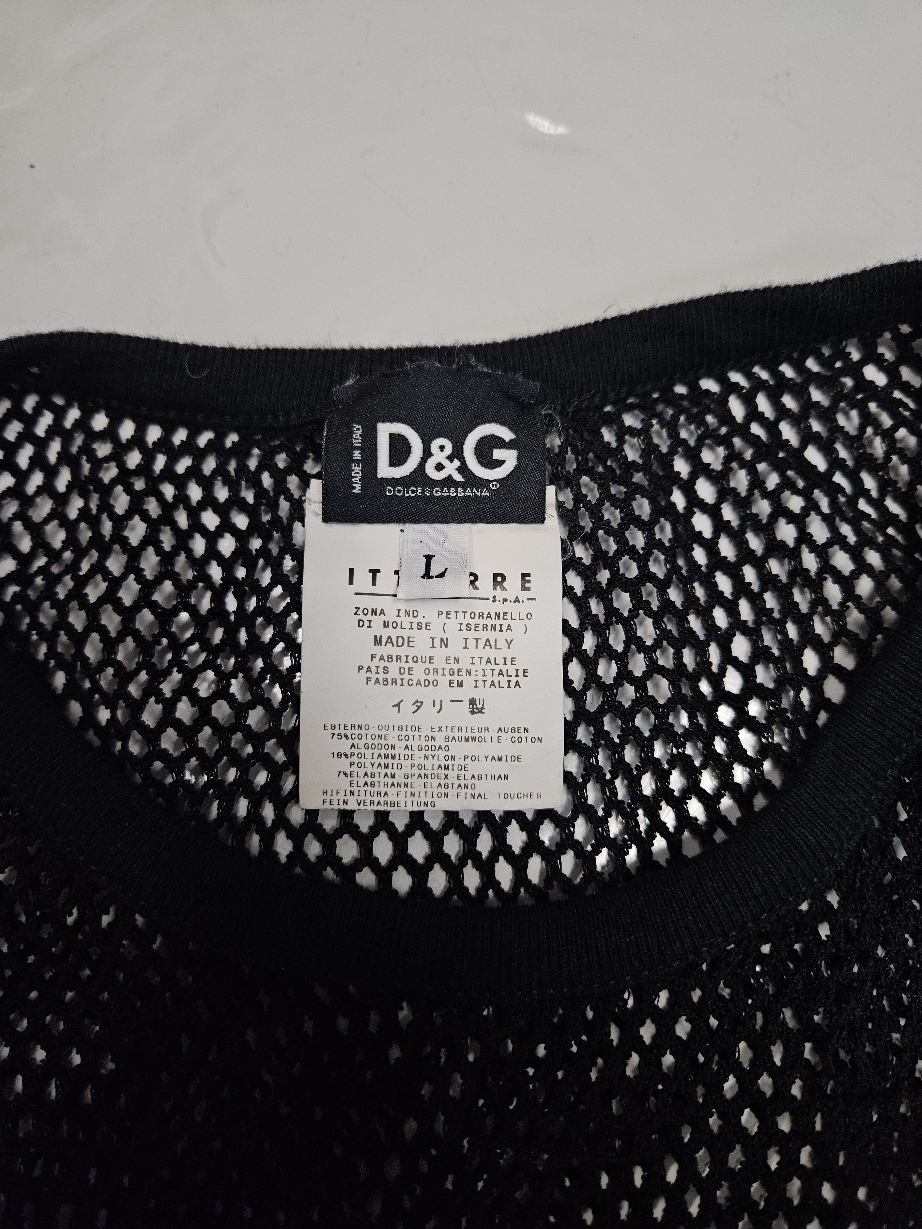 Dolce & Gabbana Archive y2k Dolce Gabbana mesh top Size US L / EU 52-54 / 3 - 14 Thumbnail