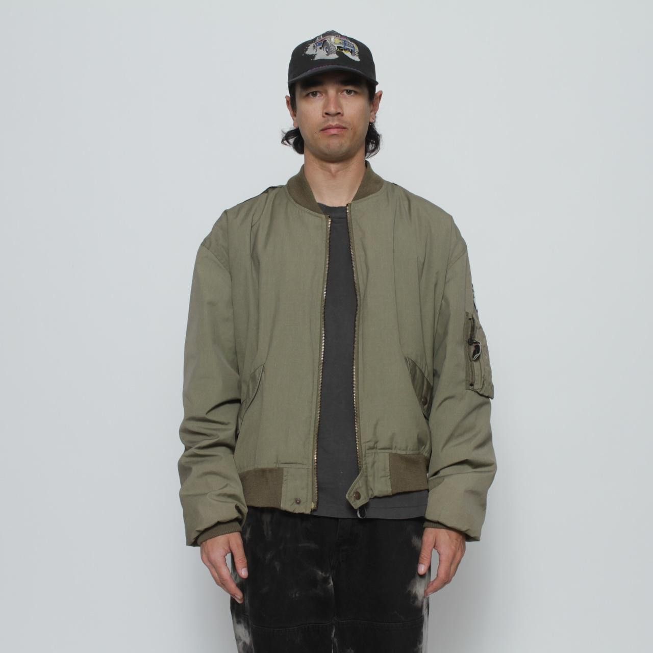 GREEN LIGHTWEIGHT ITALIAN BOMBER JACKET