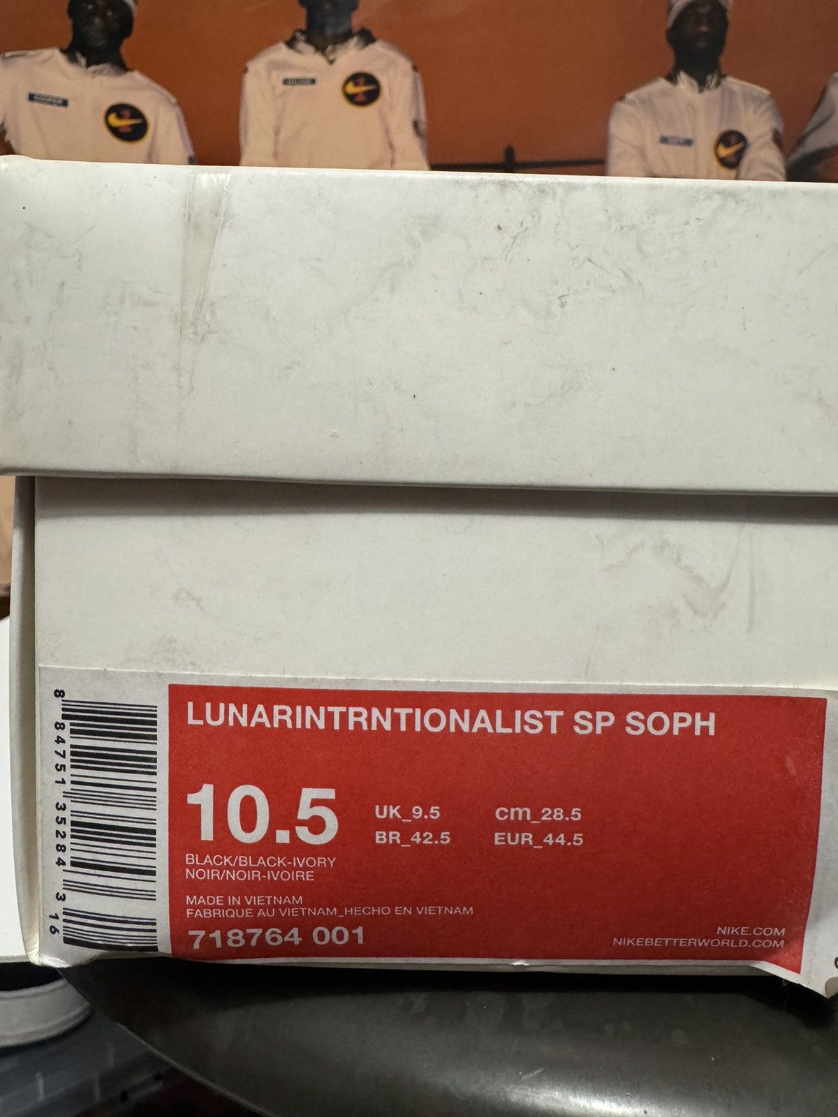 Nike × Sophnet. Nike Lunar Internationalist SOPH Black Size 10.5 718764-001 Size US 10.5 / EU 43-44 - 9 Thumbnail