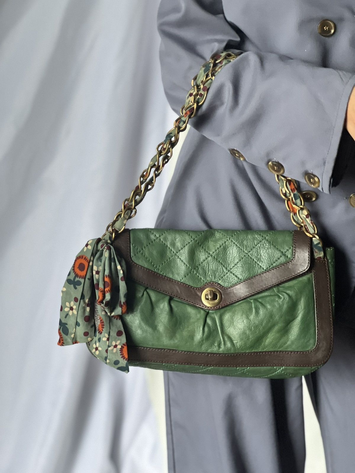 Moschino Moschino “Chain Scarf Green” Shoulder Bag Size ONE SIZE - 22 Thumbnail