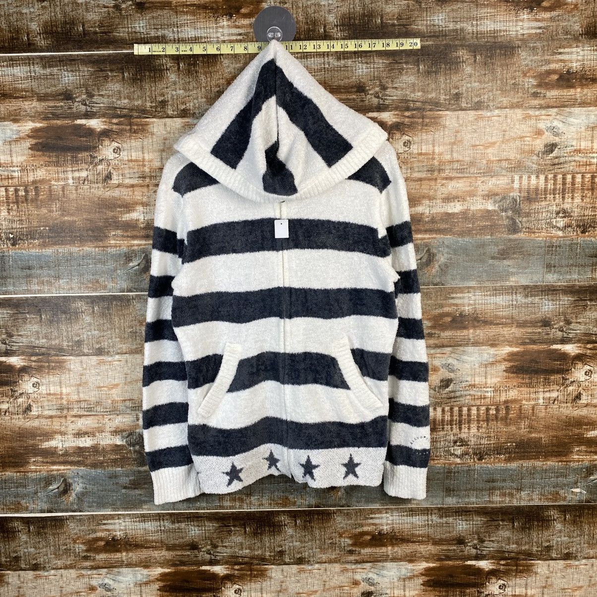 Japanese Brand DL Gelato Pique Stripe Black Hoodie #C1045 Size M / US 6-8 / IT 42-44 - 1 Thumbnail