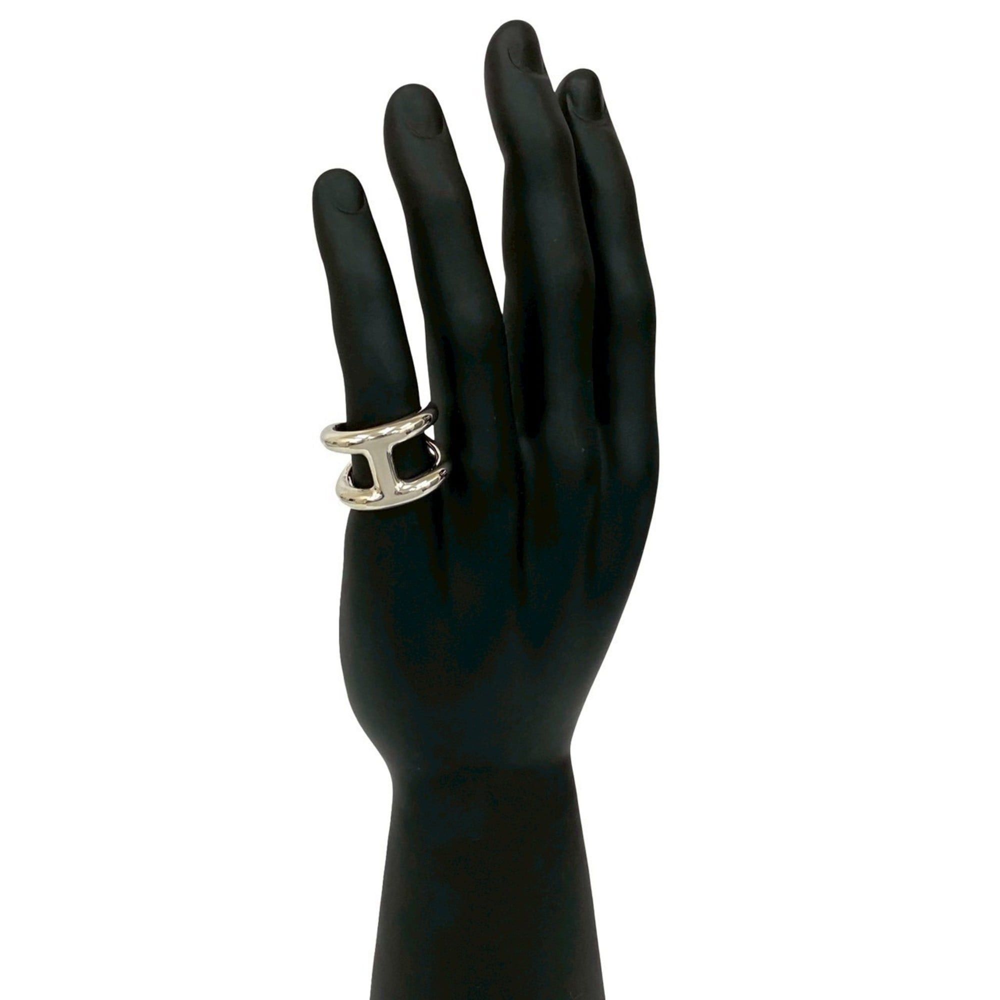 Hermes HERMES Osmos GM Silver 925 Ring, Size 17, Men's, Silver, 31565 Size ONE SIZE - 1 Thumbnail