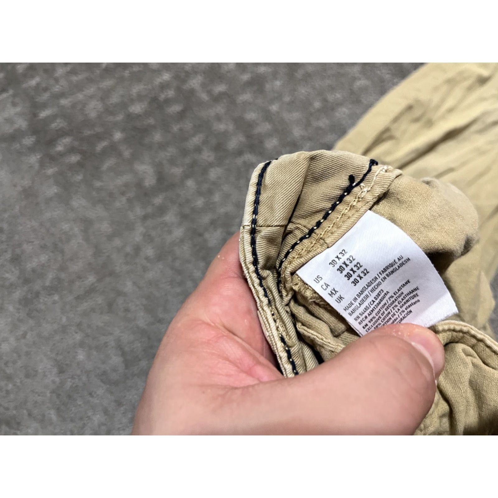 American Eagle Outfitters American Eagle Slim Fit Khaki Pants 30x32 Beige Flat Front Stretch Casual Mens Size US 30 / EU 46 - 6 Thumbnail