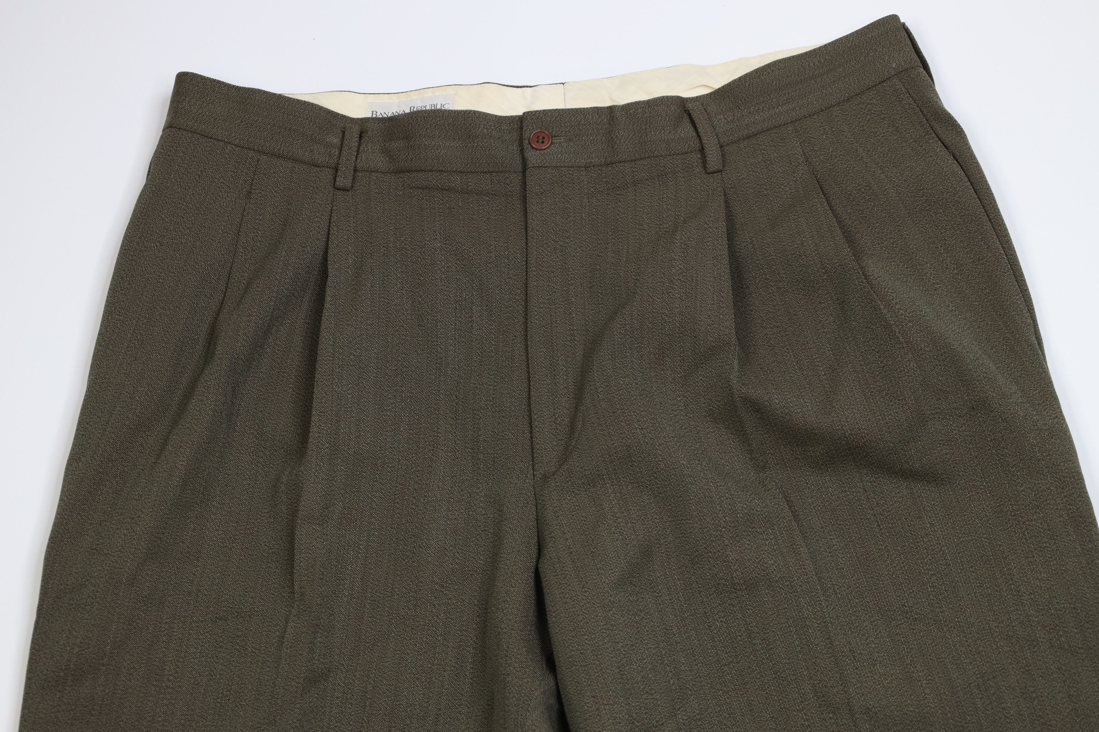 Banana Republic Vintage 90s Banana Republic Wool Knit Wide Leg Chino Pants Size US 40 / EU 56 - 2 Thumbnail