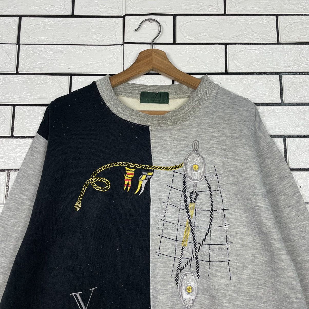 Japanese Brand Rudolf Valentino Two Tone Sweatshirt Size US M / EU 48-50 / 2 - 2 Thumbnail