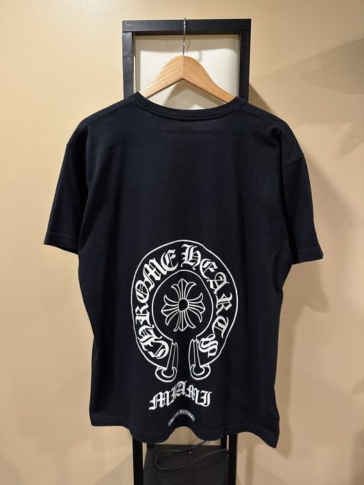 Chrome Hearts Chrome Hearts Miami Exclusive Horseshoe Logo Black T ...